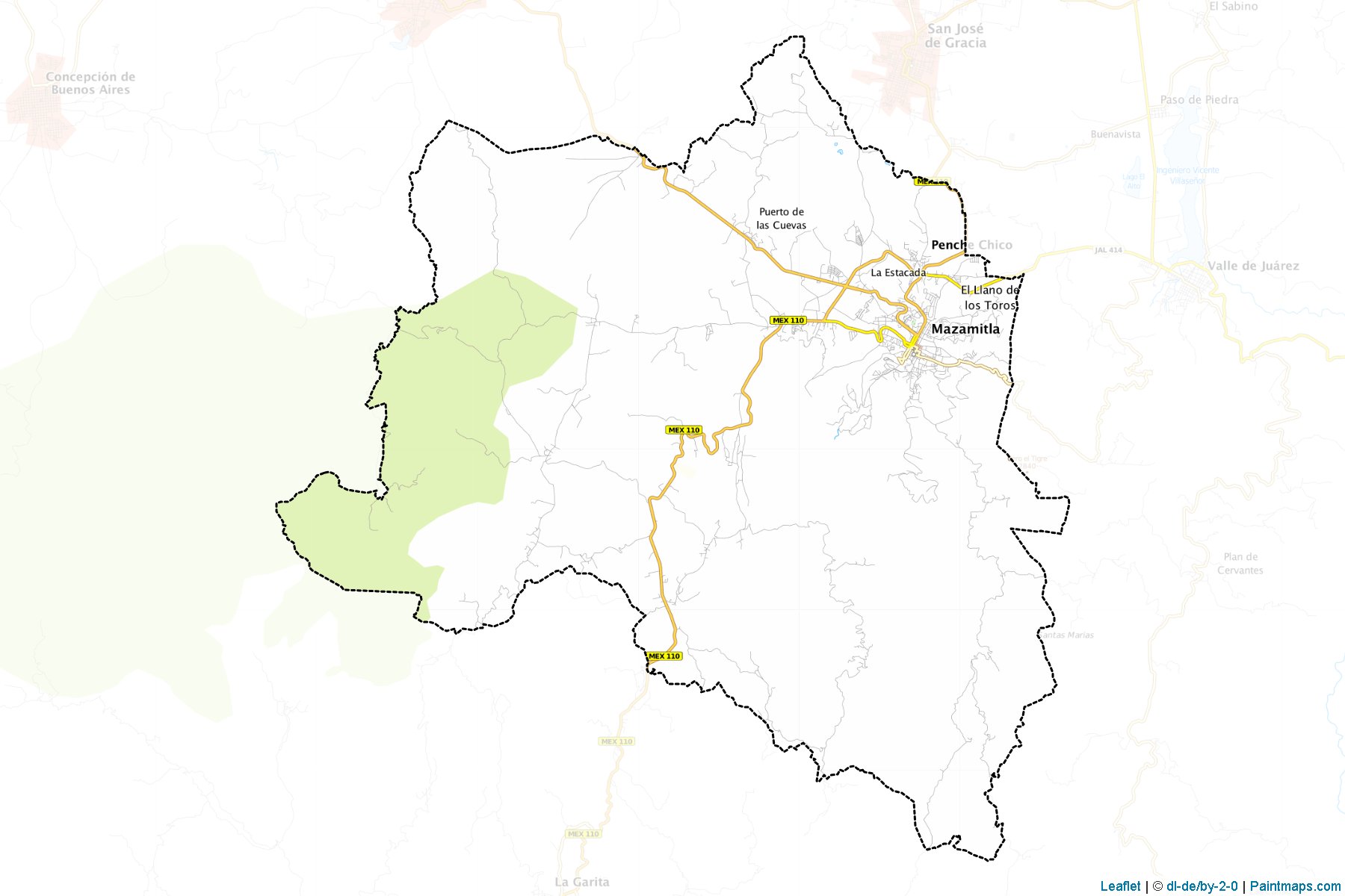 Mazamitla (Jalisco) Haritası Örnekleri-1