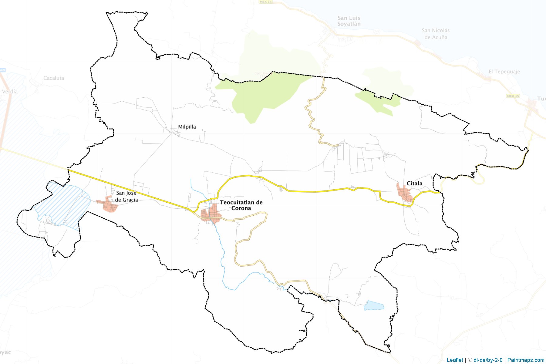 Teocuitatlán de Corona (Jalisco) Map Cropping Samples-1