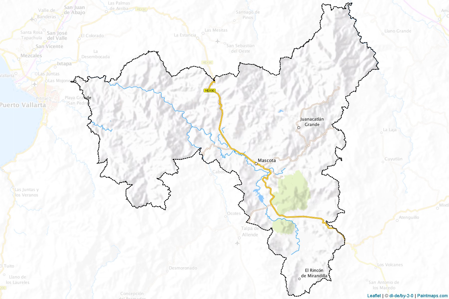 Muestras de recorte de mapas Mascota (Jalisco)-1