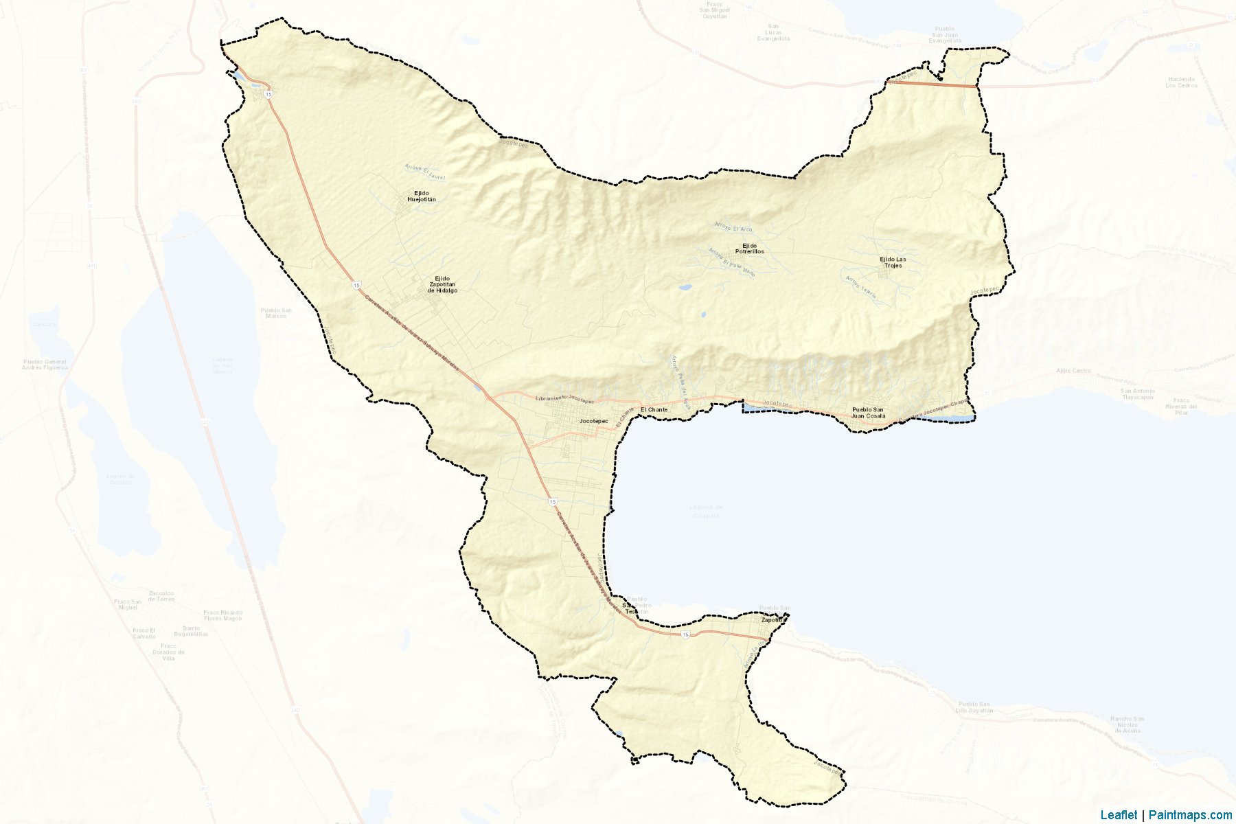 Jocotepec (Jalisco) Map Cropping Samples-2