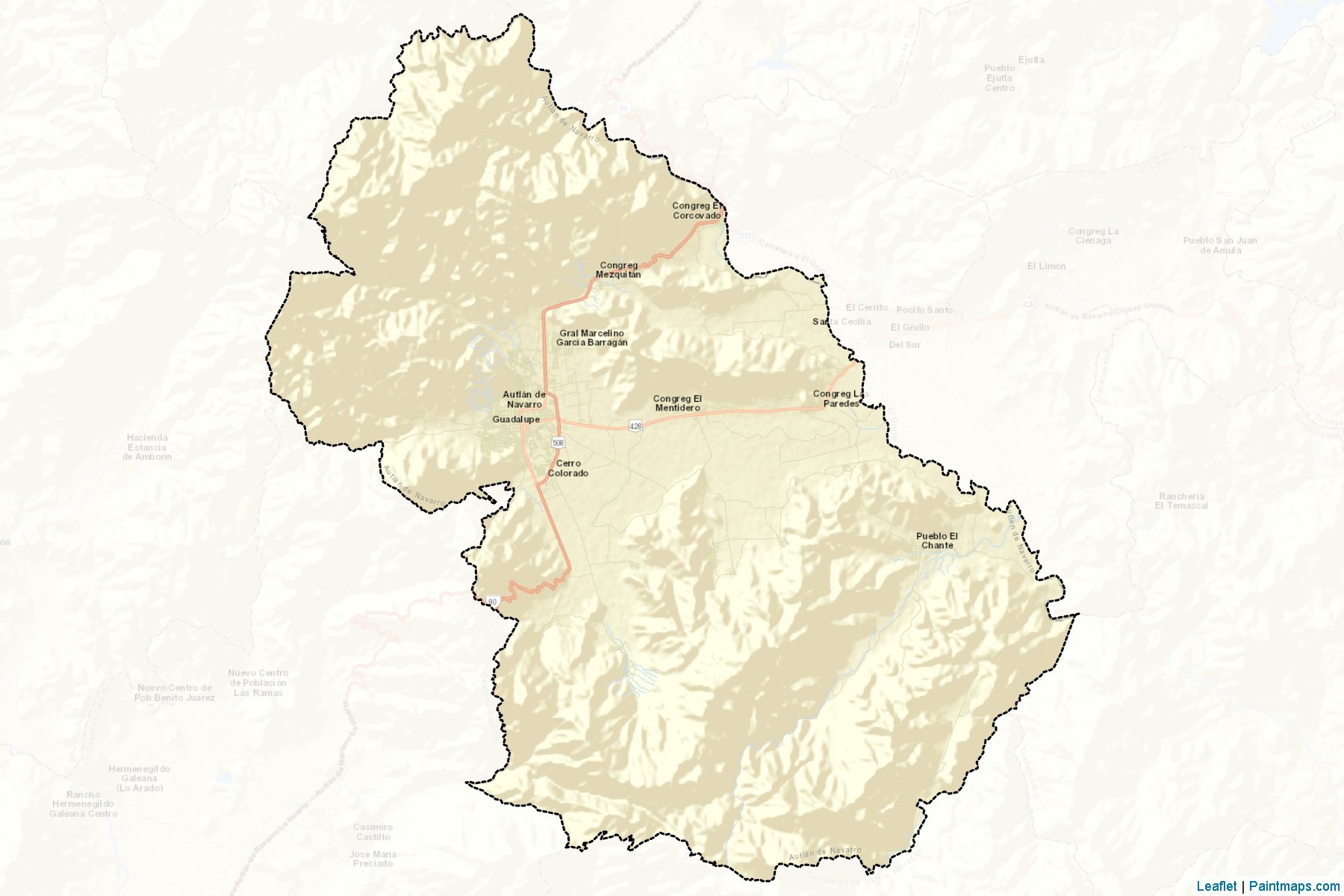 Muestras de recorte de mapas Autlán de Navarro (Jalisco)-2