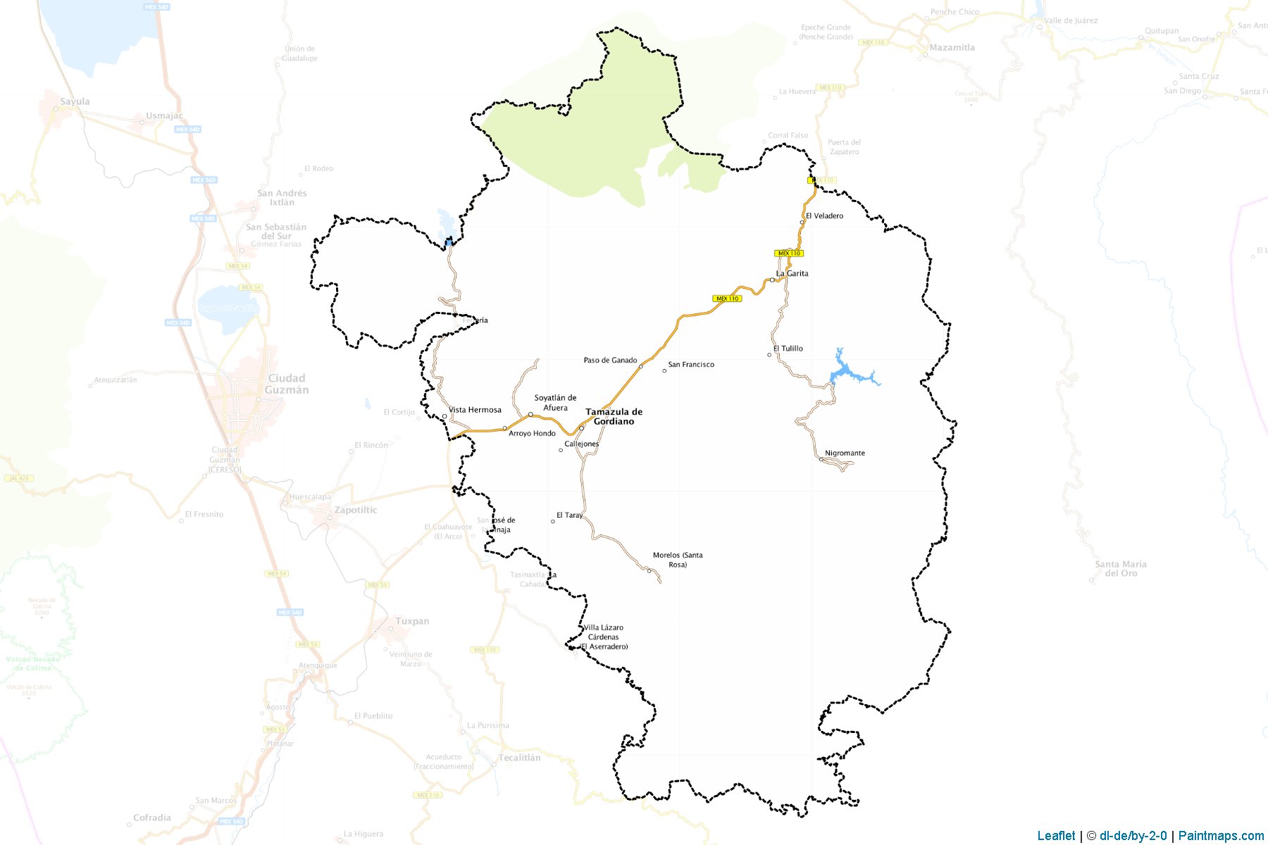 Tamazula de Gordiano (Jalisco) Map Cropping Samples-1