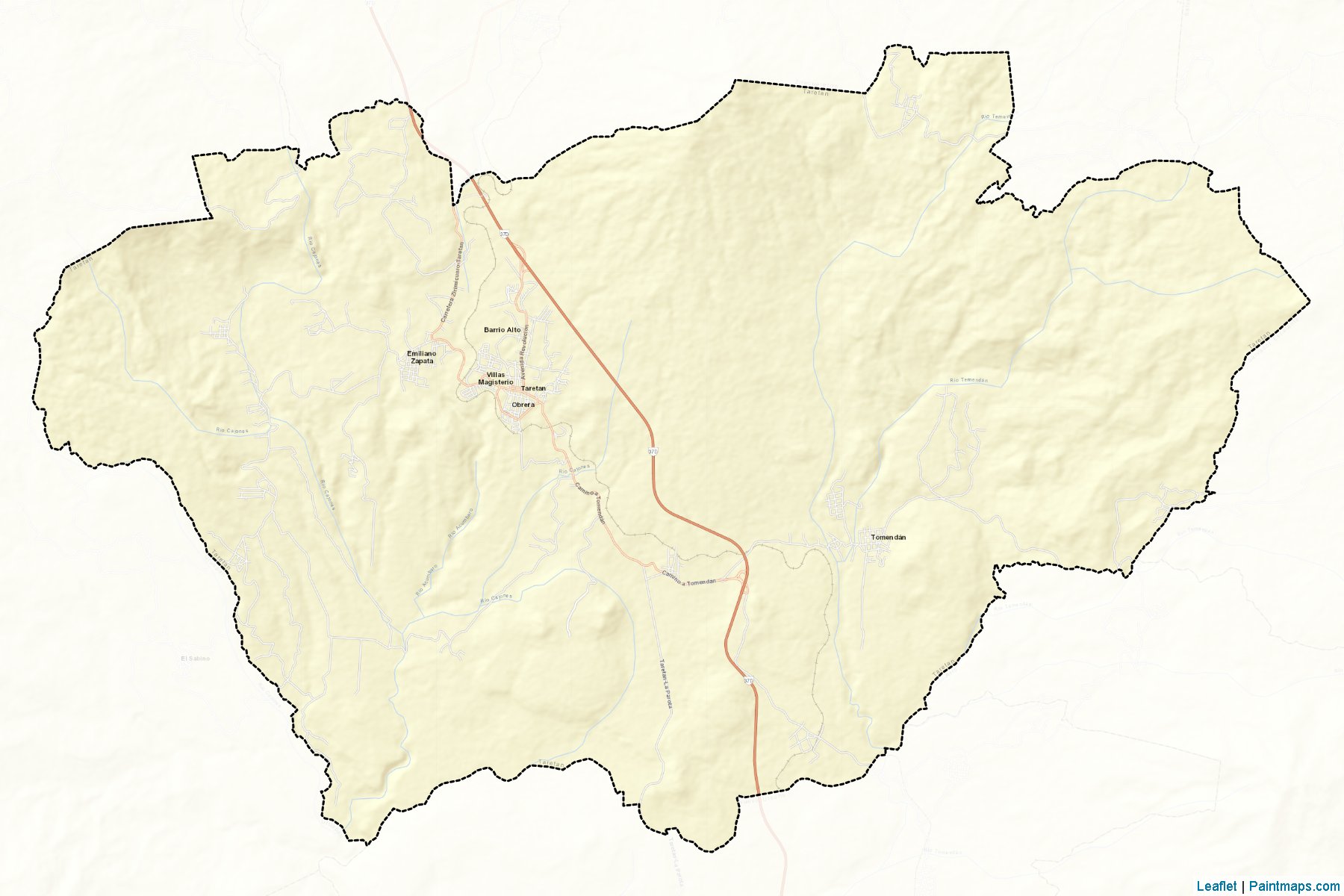 Taretan (Michoacán) Map Cropping Samples-2