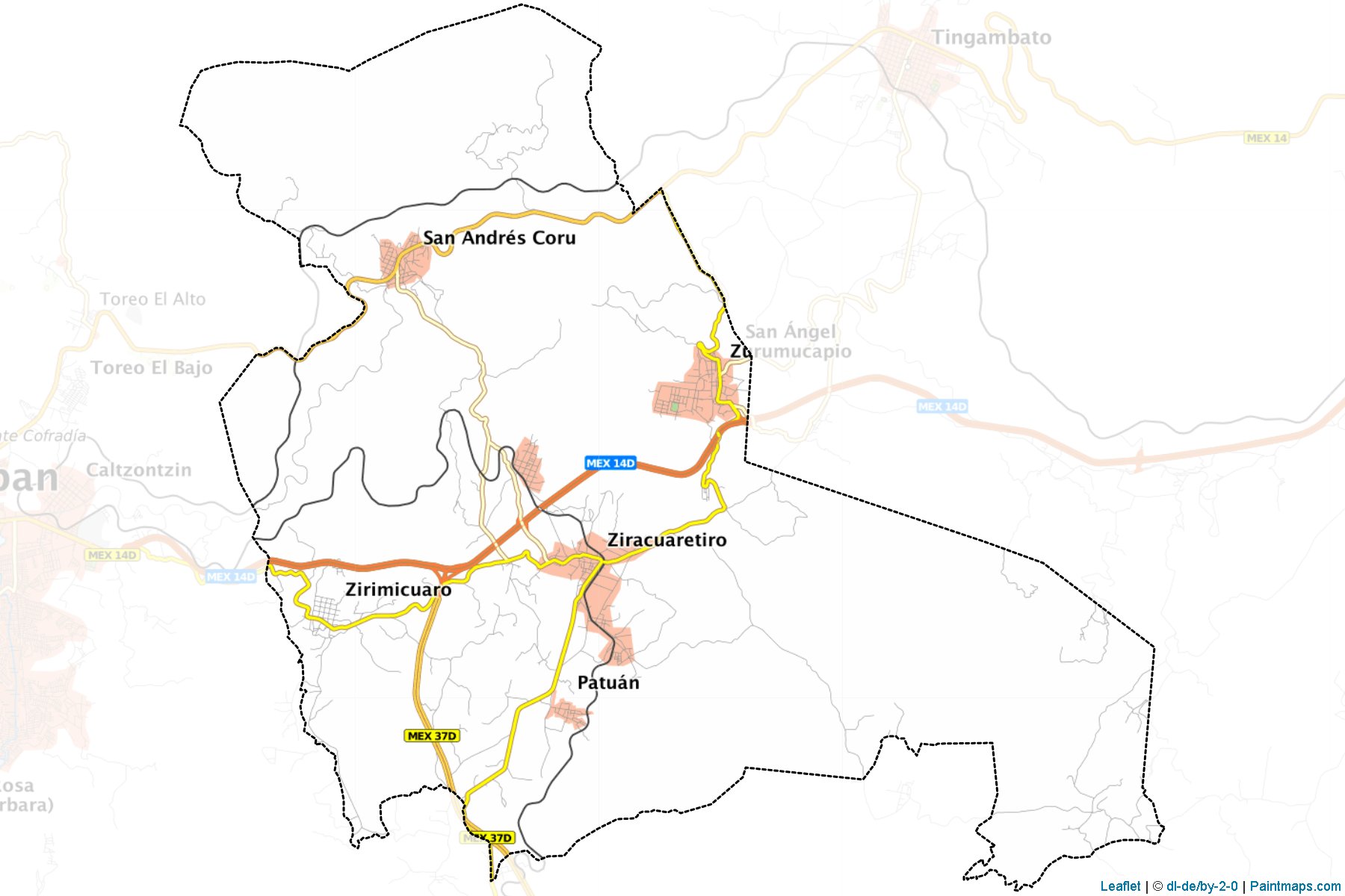 Muestras de recorte de mapas Ziracuaretiro (Michoacán de Ocampo)-1