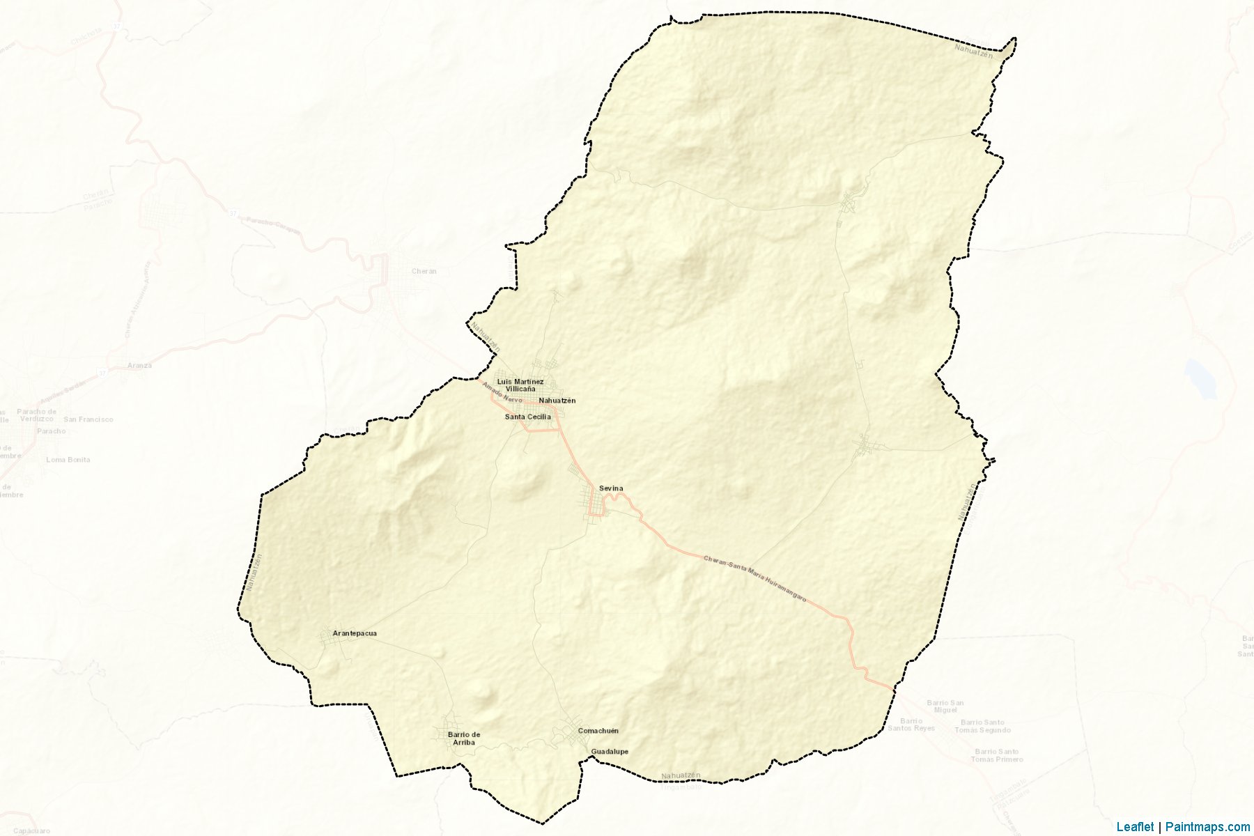 Nahuatzen (Michoacán) Map Cropping Samples-2