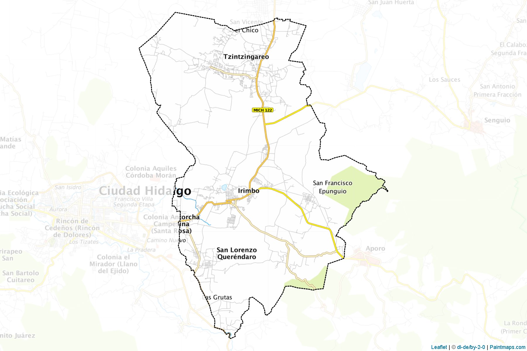 Muestras de recorte de mapas Irimbo (Michoacán de Ocampo)-1