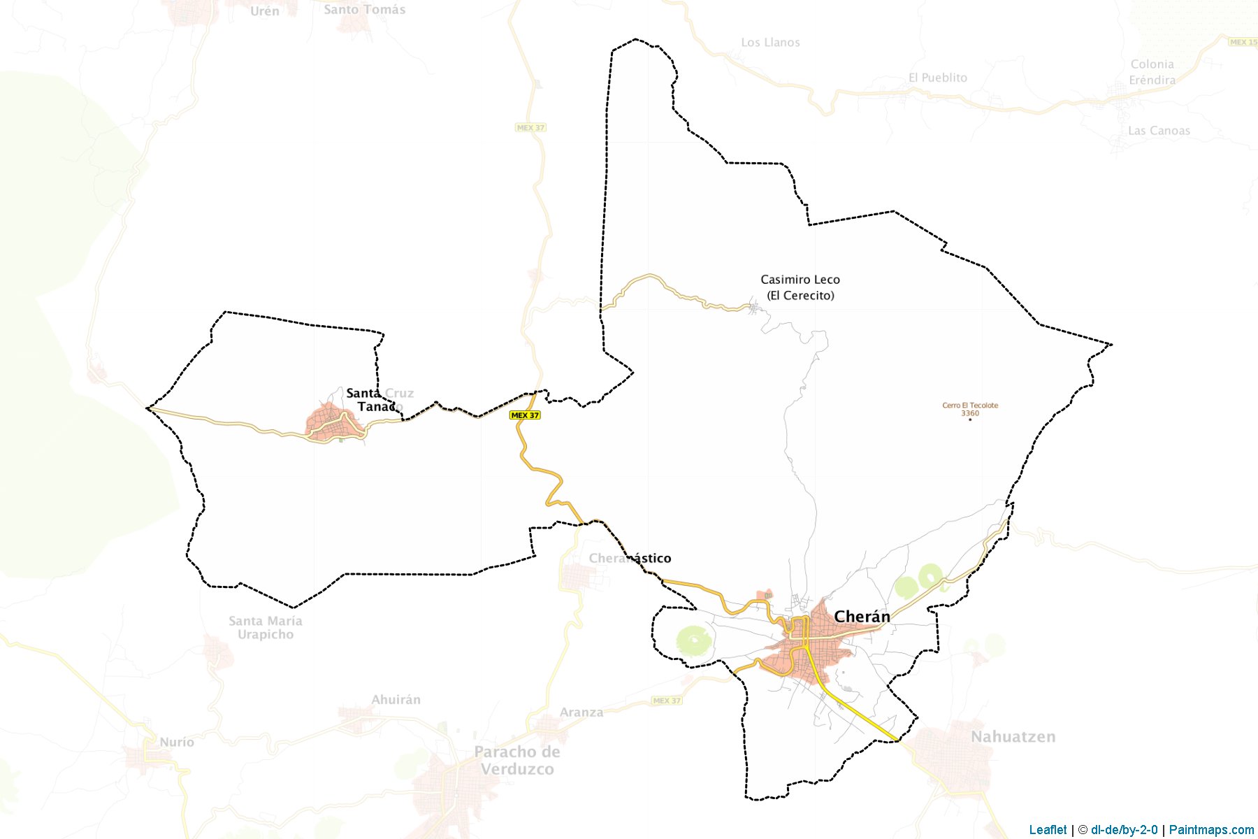 Cherán (Michoacán) Map Cropping Samples-1