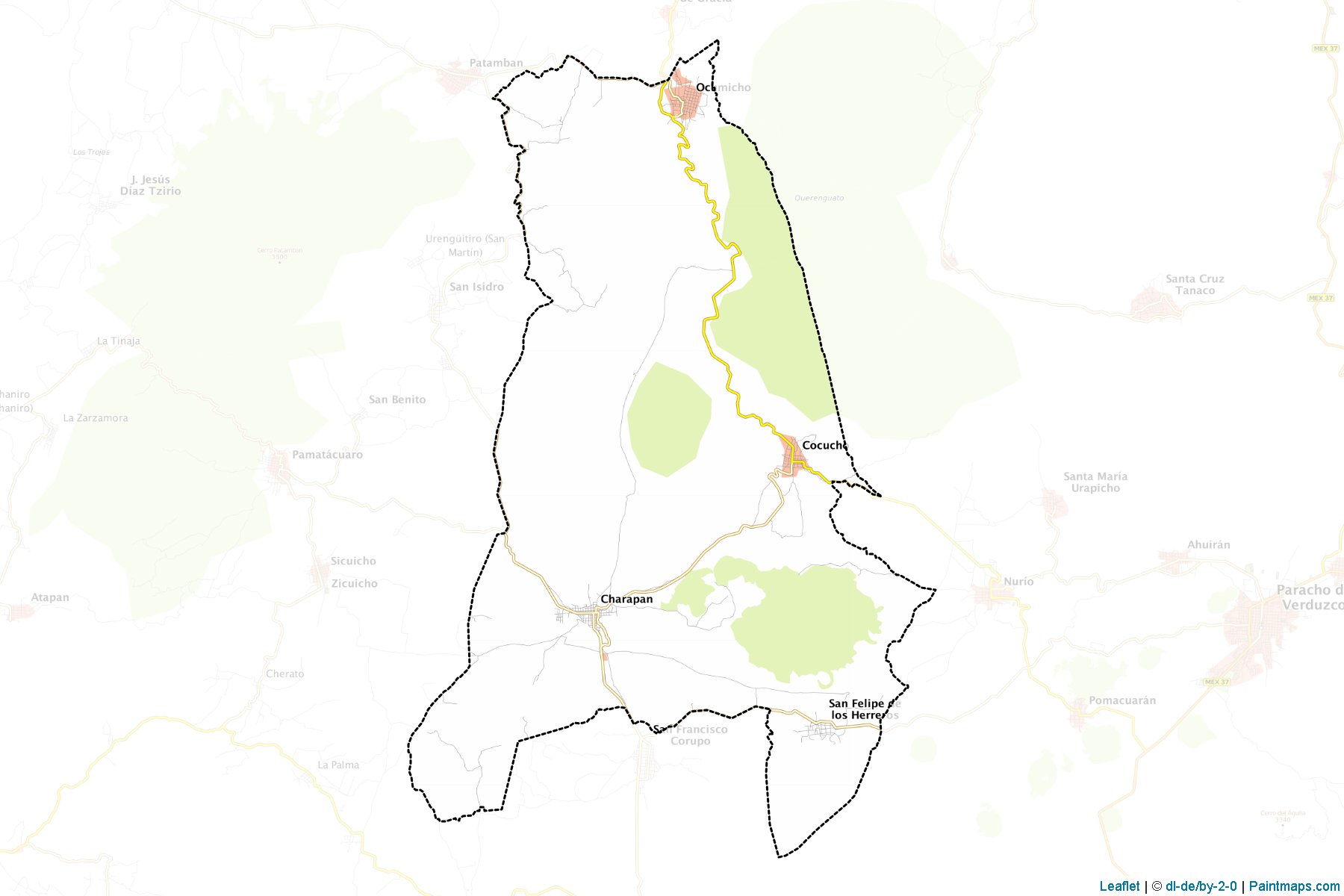 Charapan (Michoacán) Map Cropping Samples-1