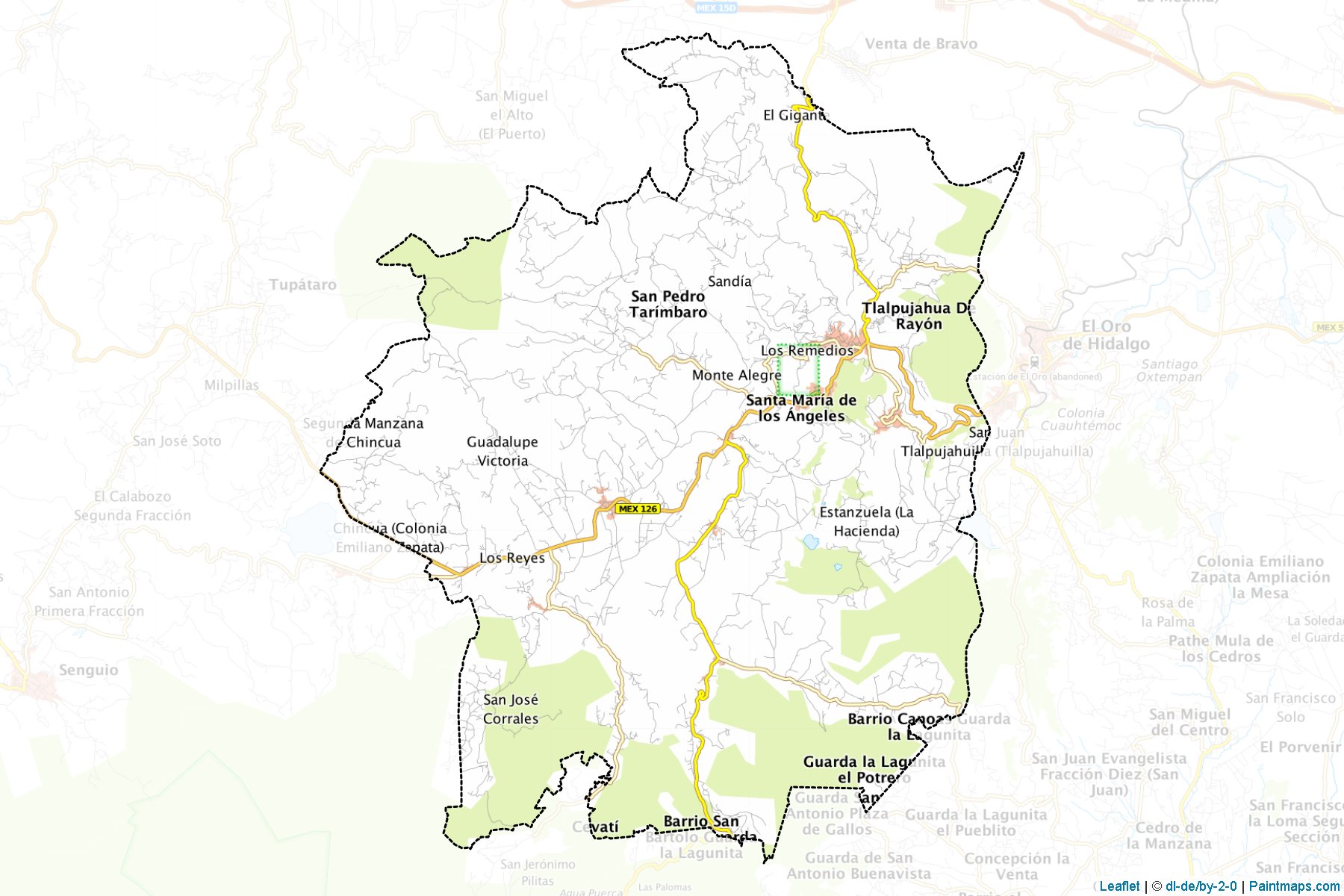 Muestras de recorte de mapas Tlalpujahua (Michoacán de Ocampo)-1