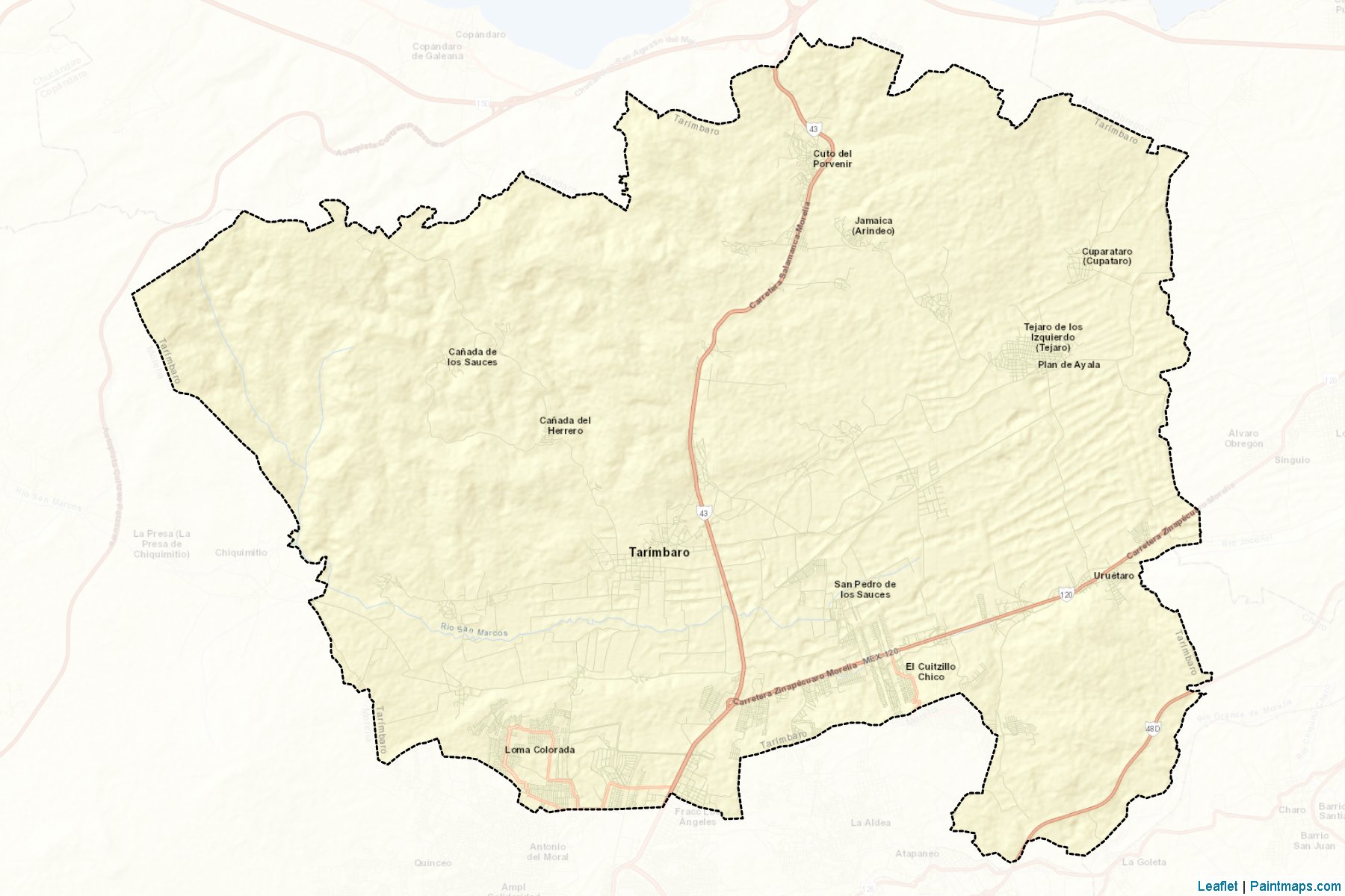 Tarímbaro (Michoacán) Map Cropping Samples-2