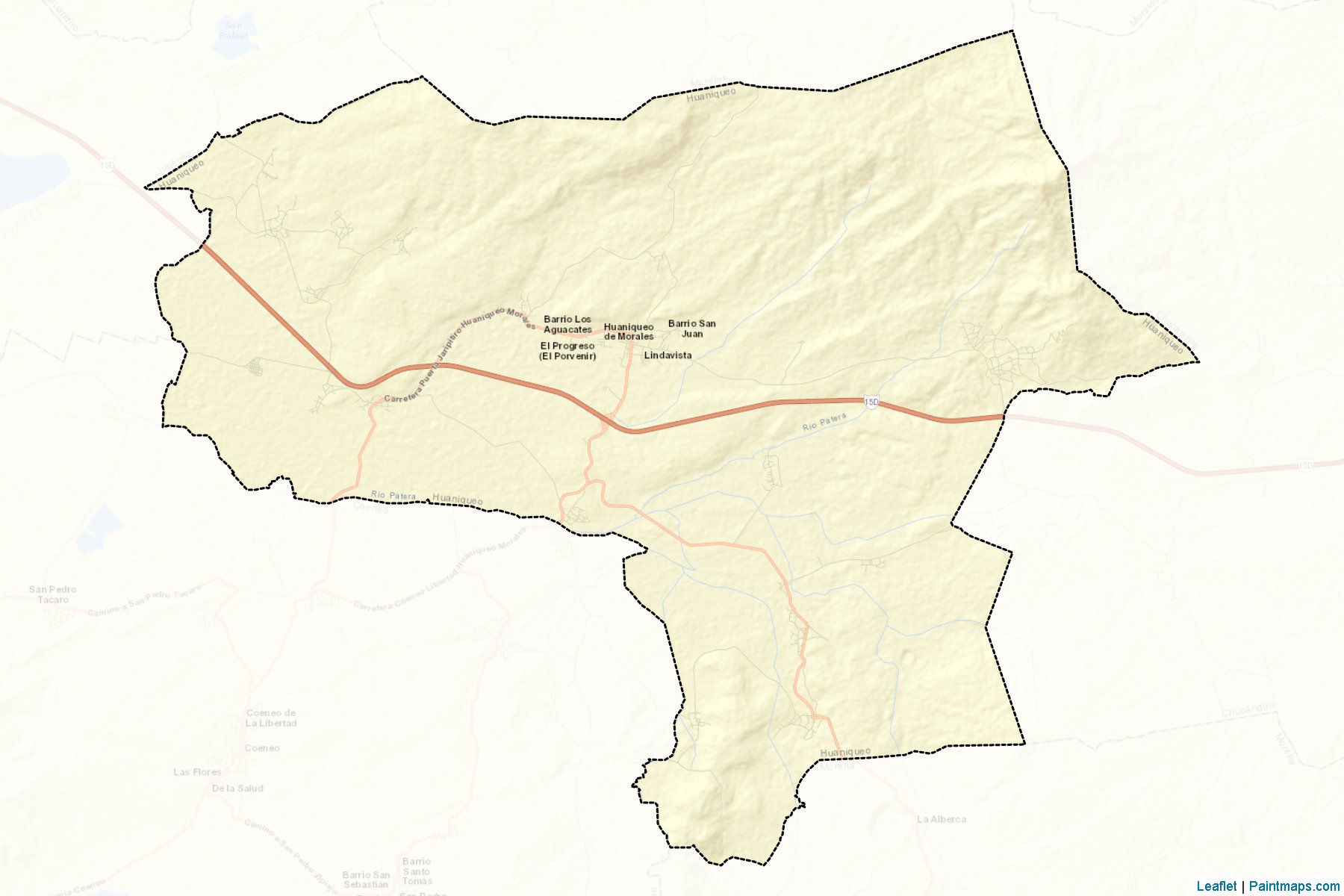 Muestras de recorte de mapas Huaniqueo (Michoacán de Ocampo)-2