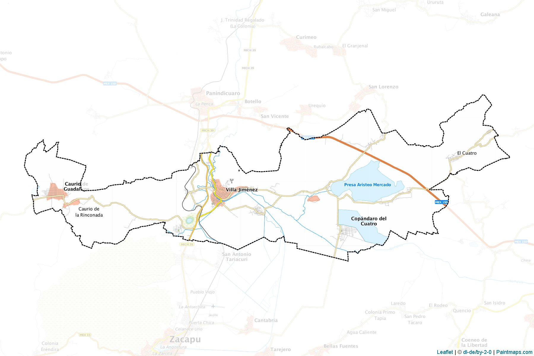 Muestras de recorte de mapas Jiménez (Michoacán de Ocampo)-1