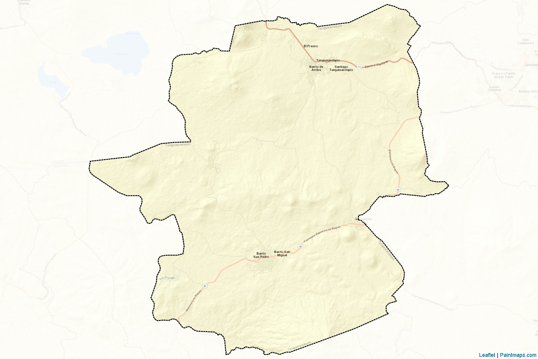 Muestras de recorte de mapas Tangamandapio (Michoacán de Ocampo)-2