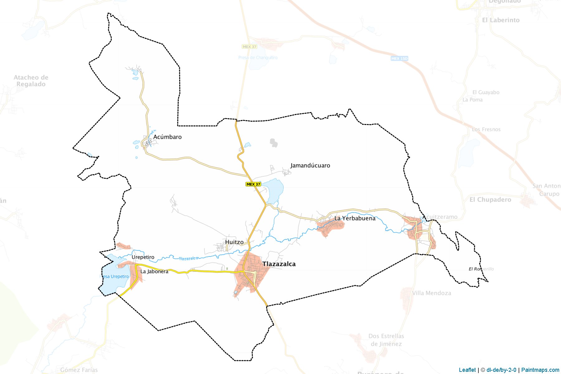 Tlazazalca (Michoacán) Map Cropping Samples-1