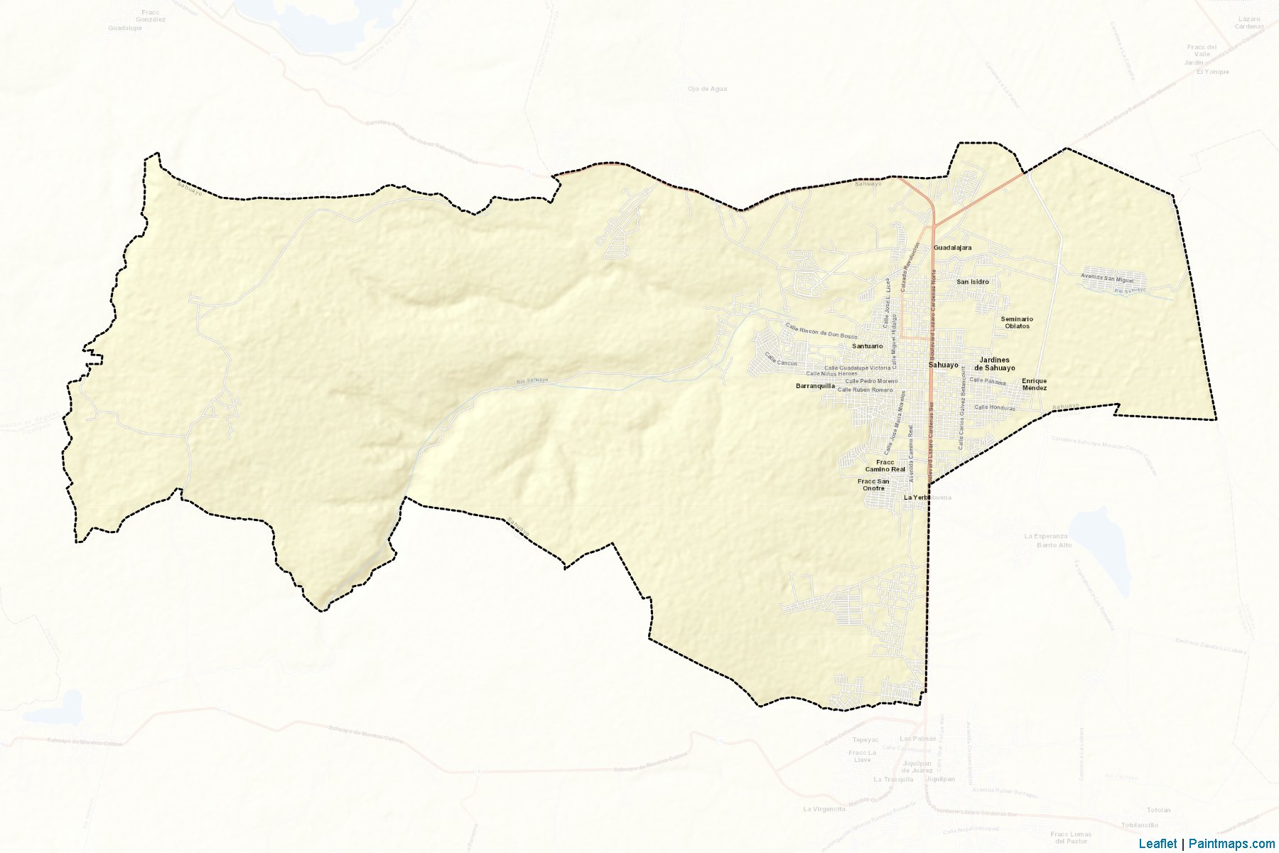 Sahuayo (Michoacán) Map Cropping Samples-2