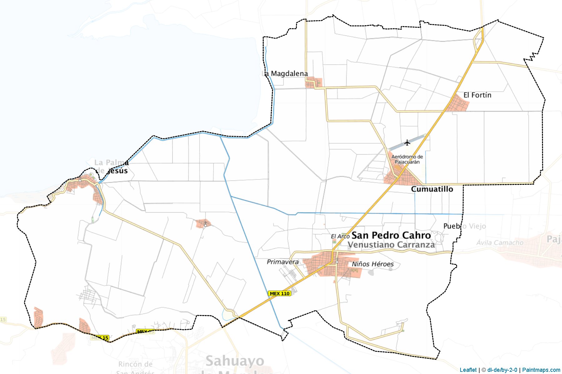 Venustiano Carranza (Michoacán) Map Cropping Samples-1