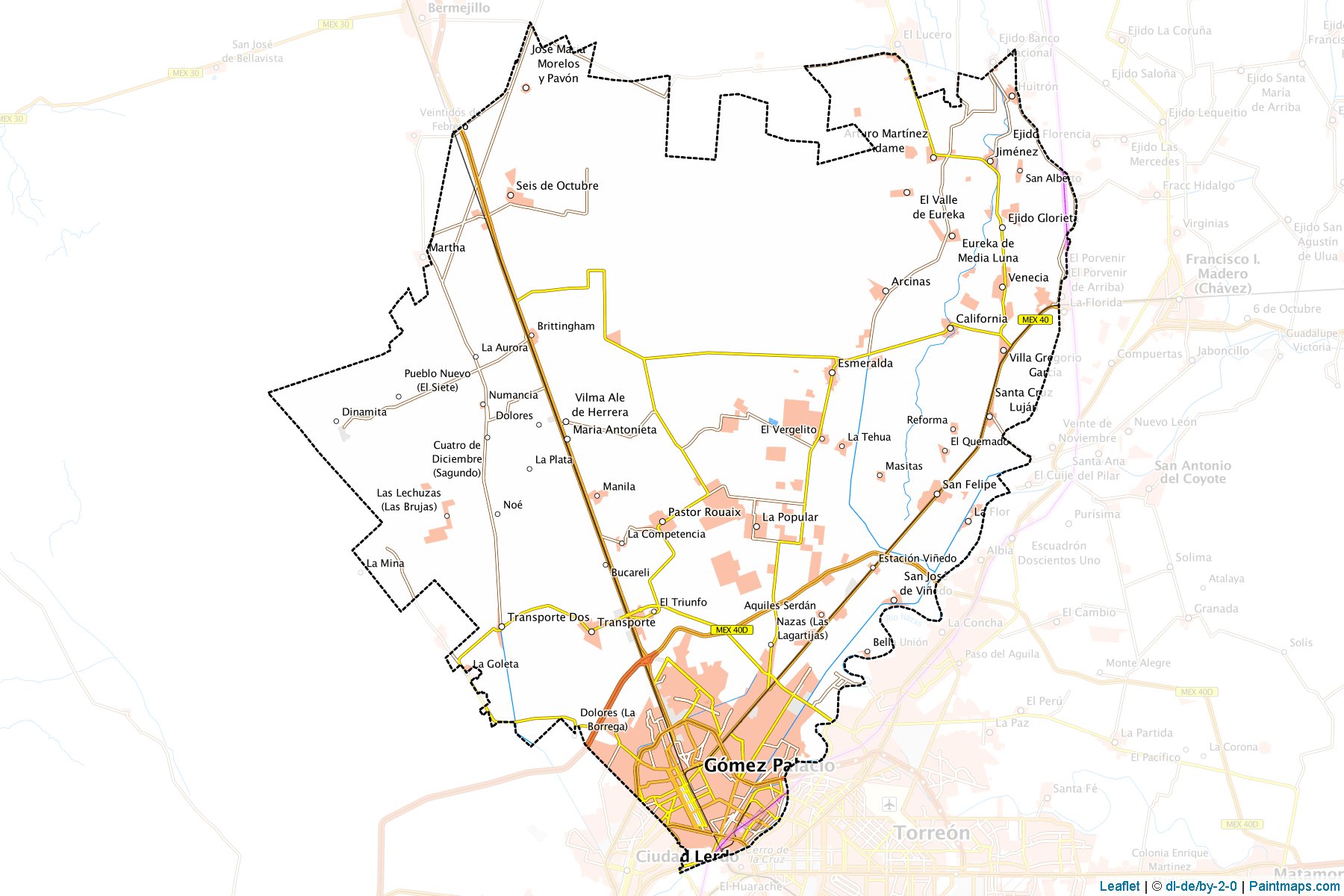 Muestras de recorte de mapas Gómez Palacio (Durango)-1