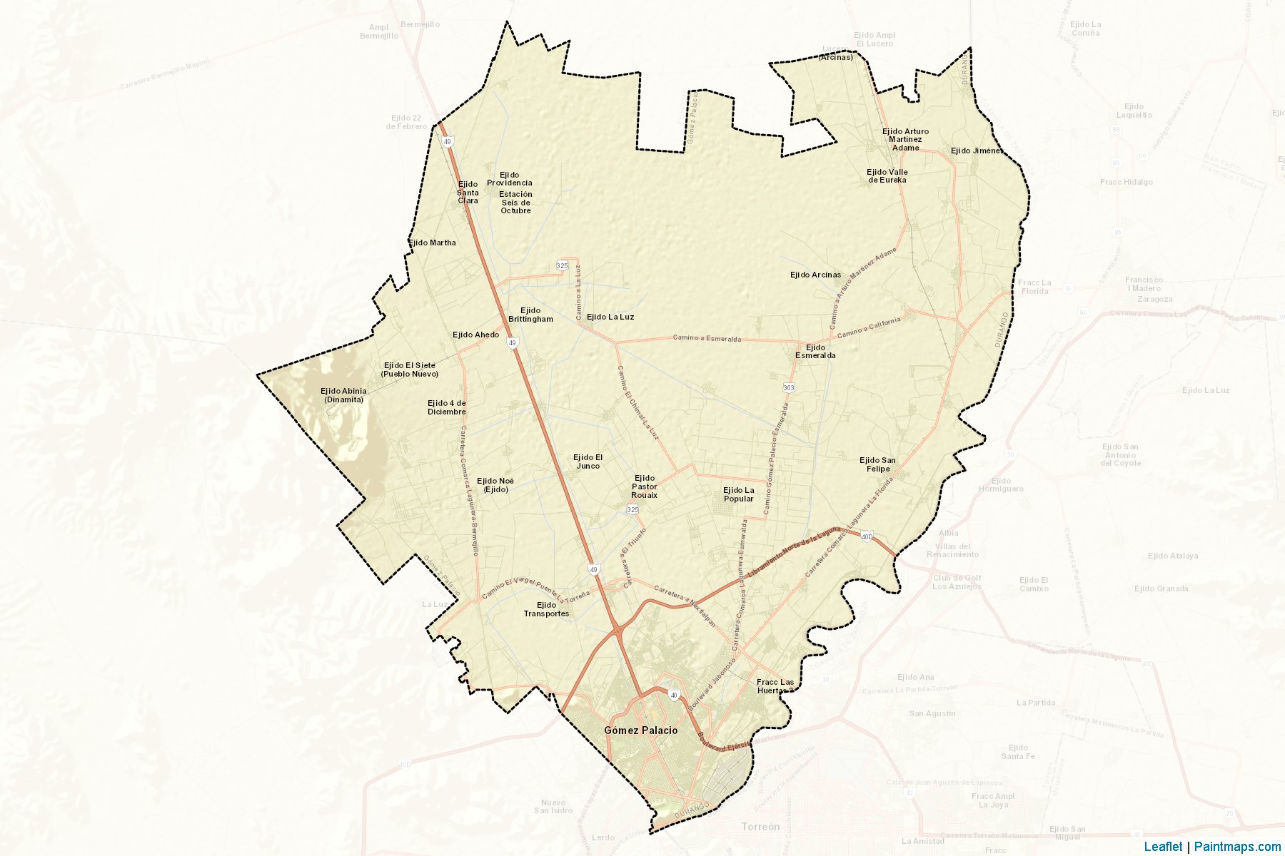 Muestras de recorte de mapas Gómez Palacio (Durango)-2