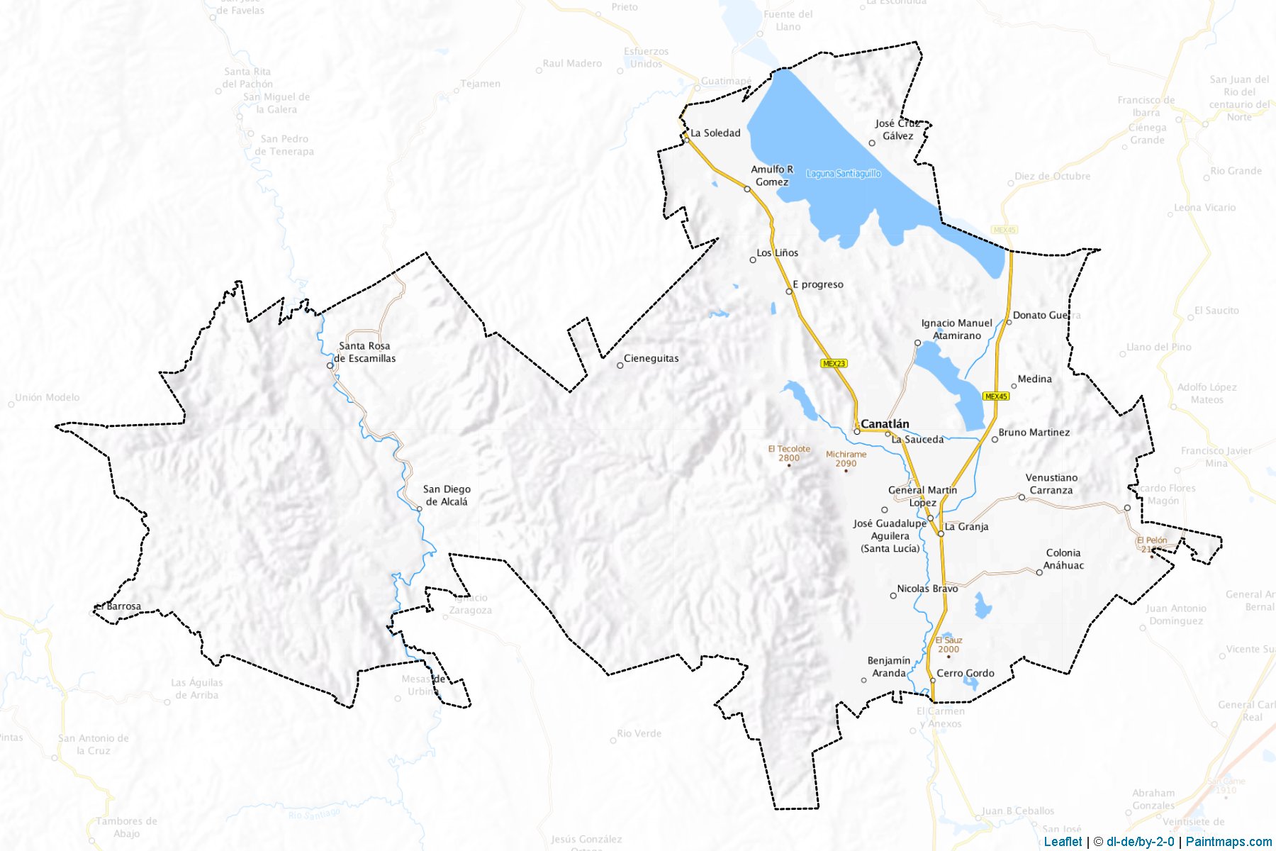 Muestras de recorte de mapas Canatlán (Durango)-1