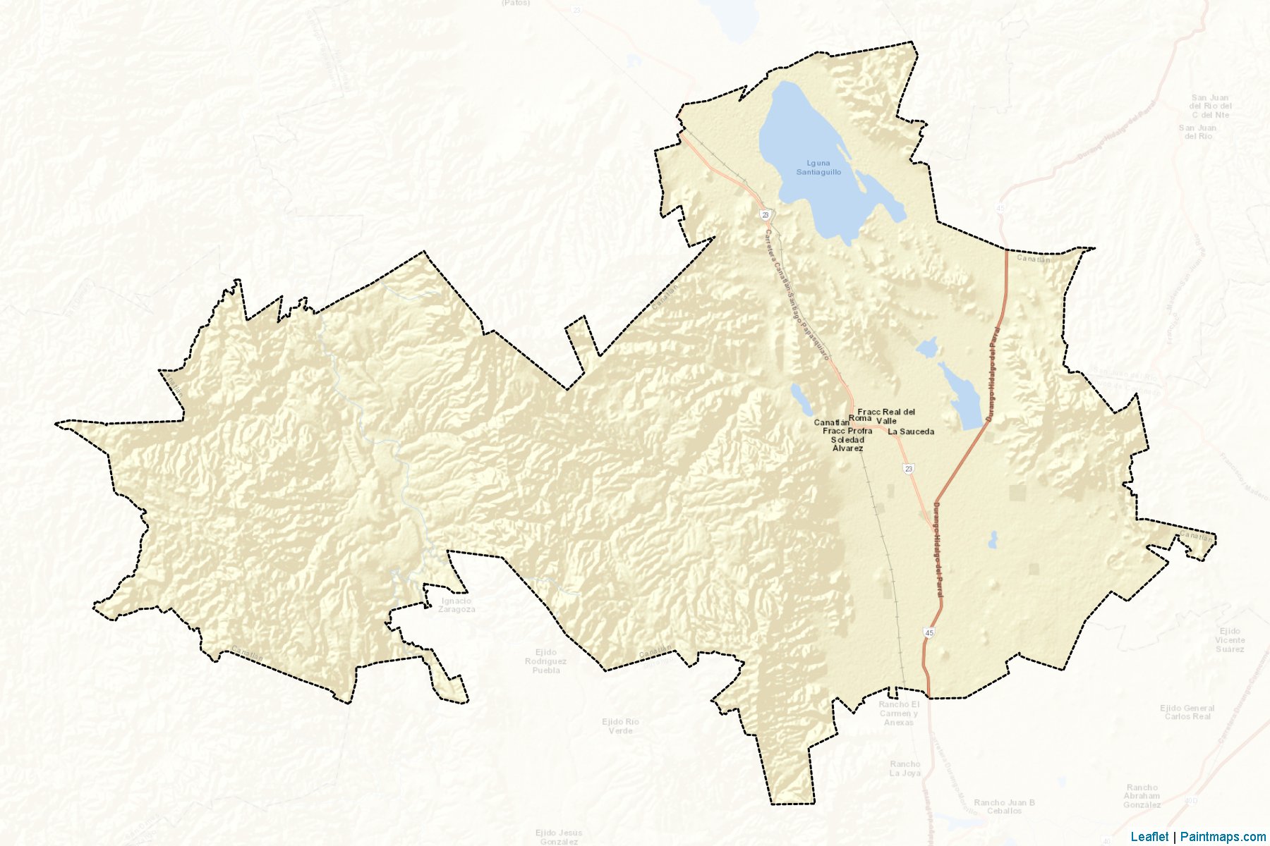 Muestras de recorte de mapas Canatlán (Durango)-2