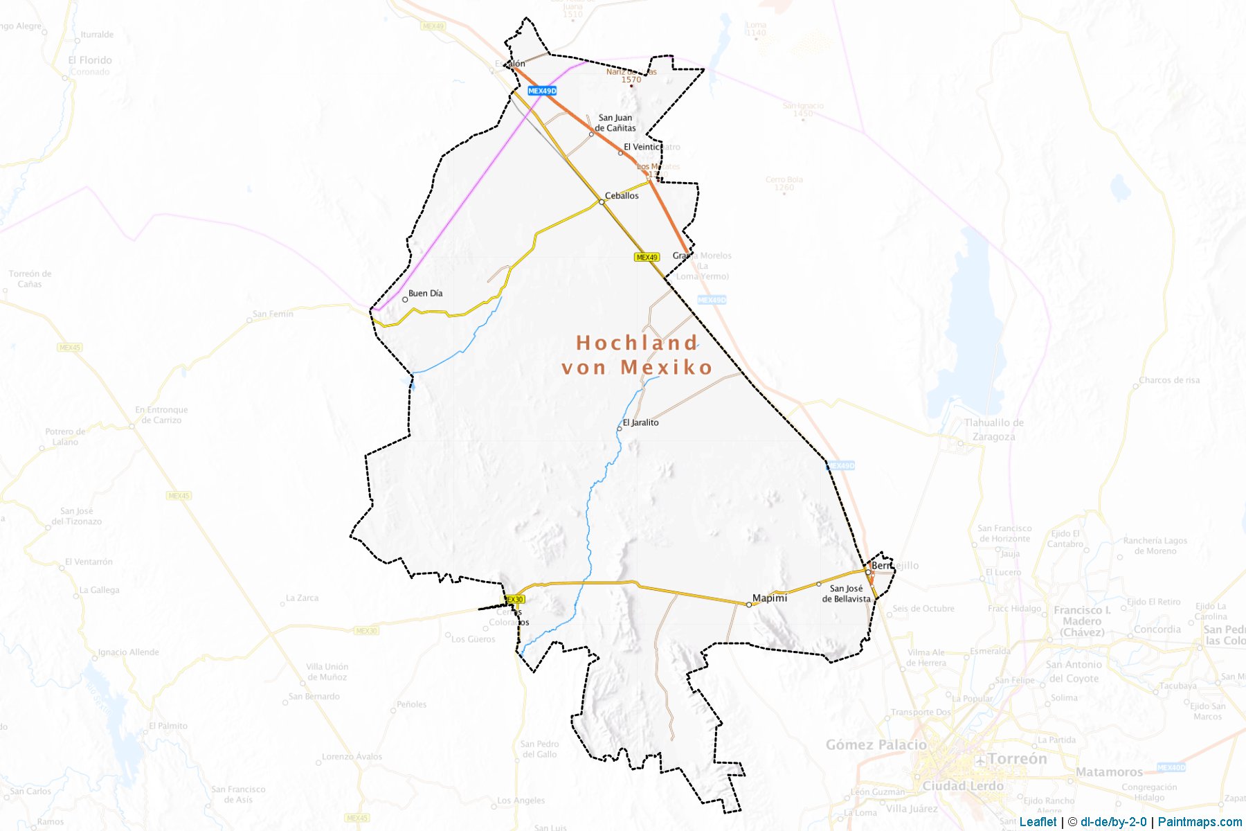 Muestras de recorte de mapas Mapimí (Durango)-1