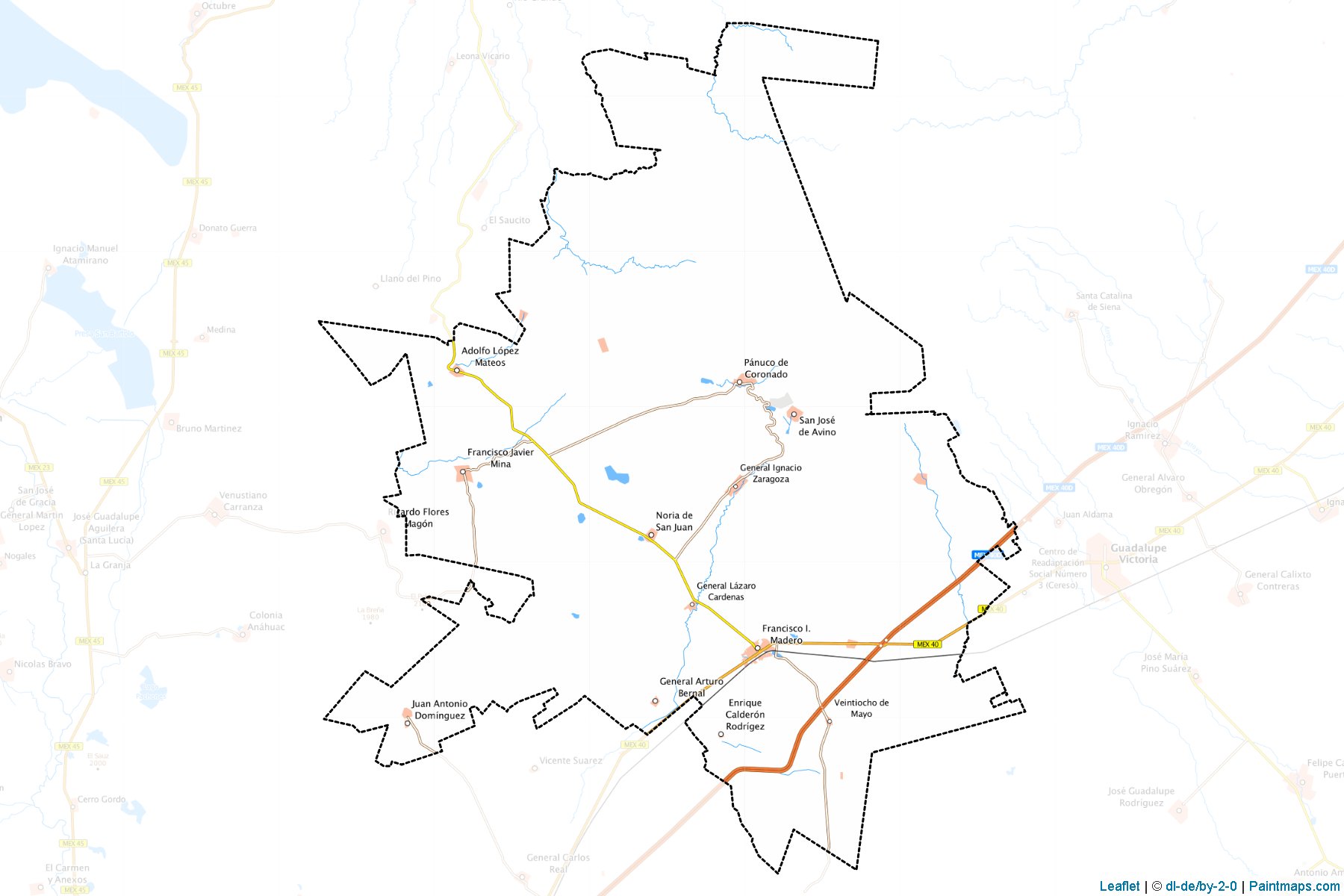 Muestras de recorte de mapas Pánuco de Coronado (Durango)-1