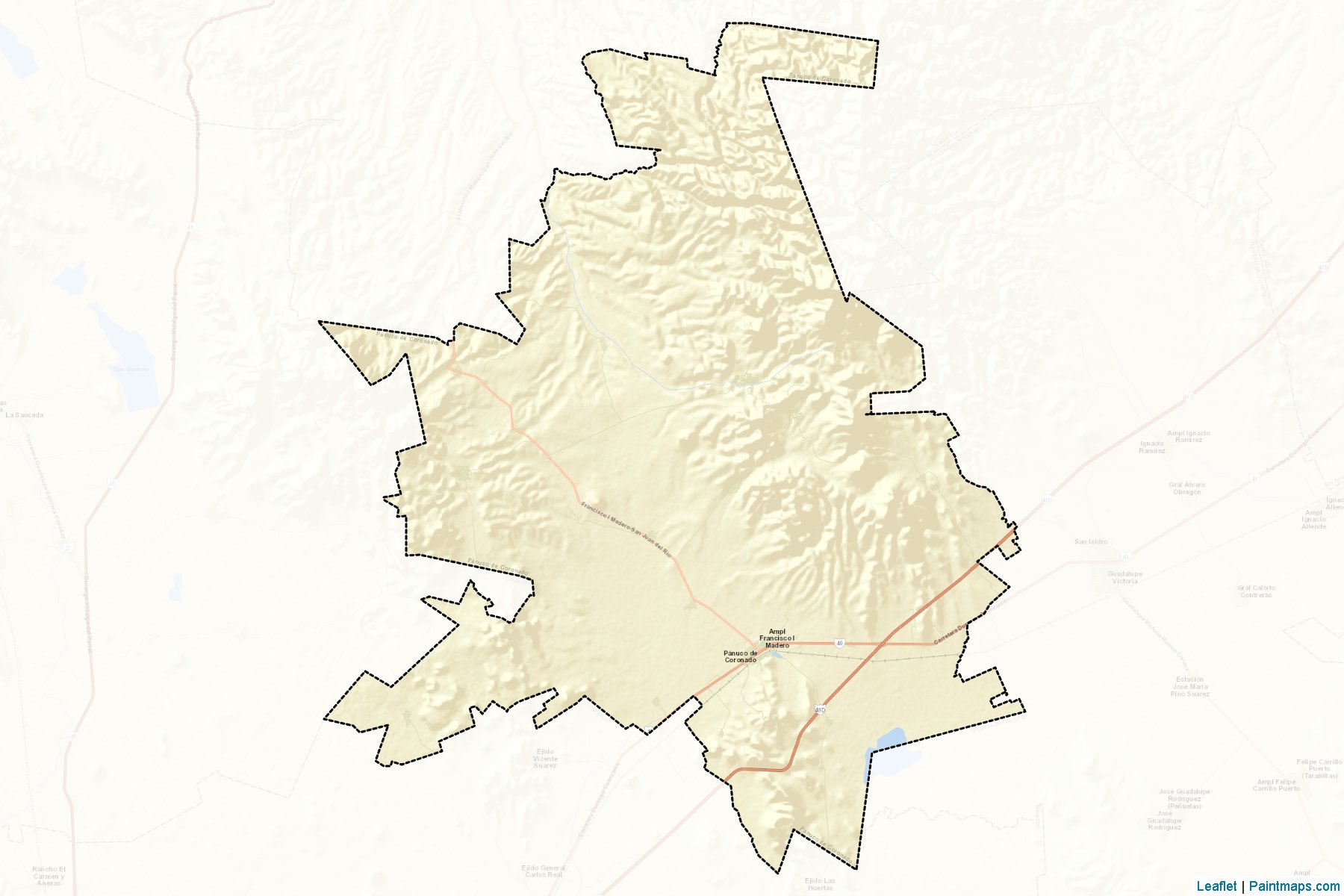 Muestras de recorte de mapas Pánuco de Coronado (Durango)-2