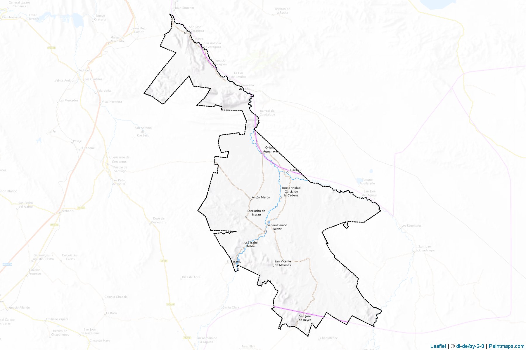 Muestras de recorte de mapas General Simón Bolívar (Durango)-1