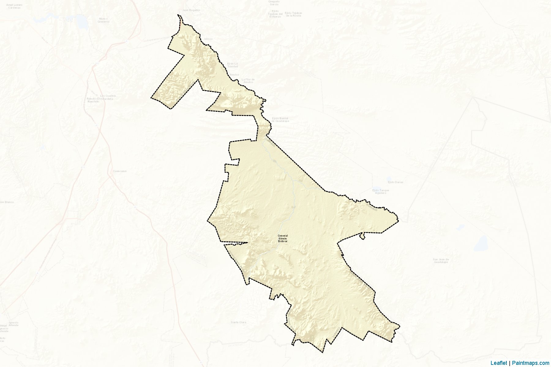 Muestras de recorte de mapas General Simón Bolívar (Durango)-2