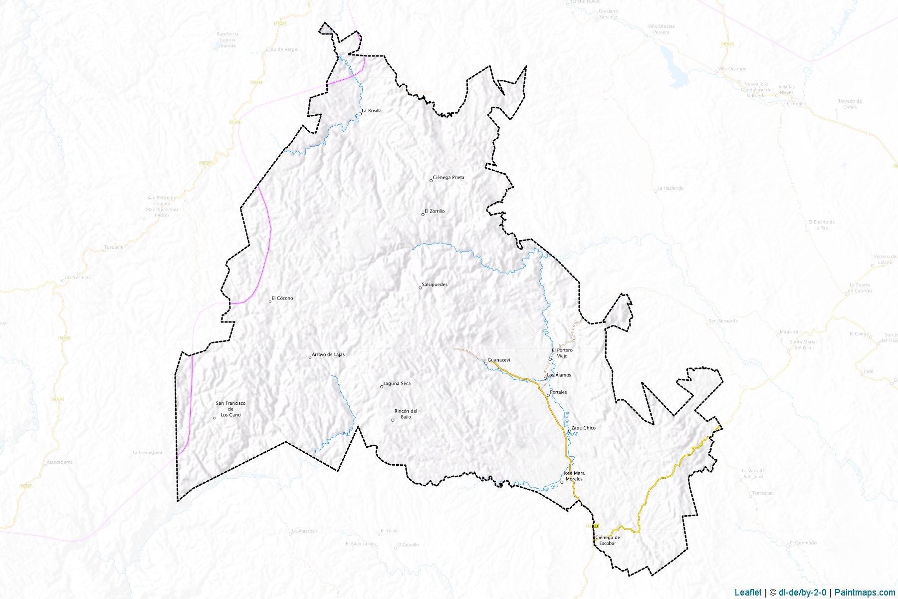 Muestras de recorte de mapas Guanaceví (Durango)-1