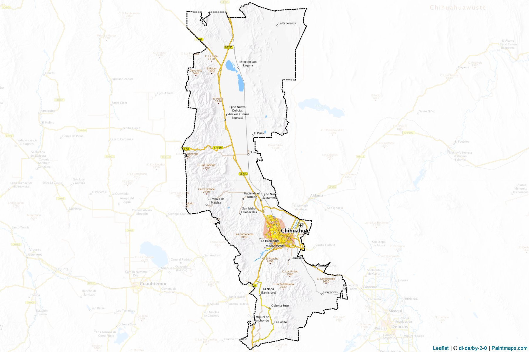 Chihuahua (Chihuahua) Map Cropping Samples-1