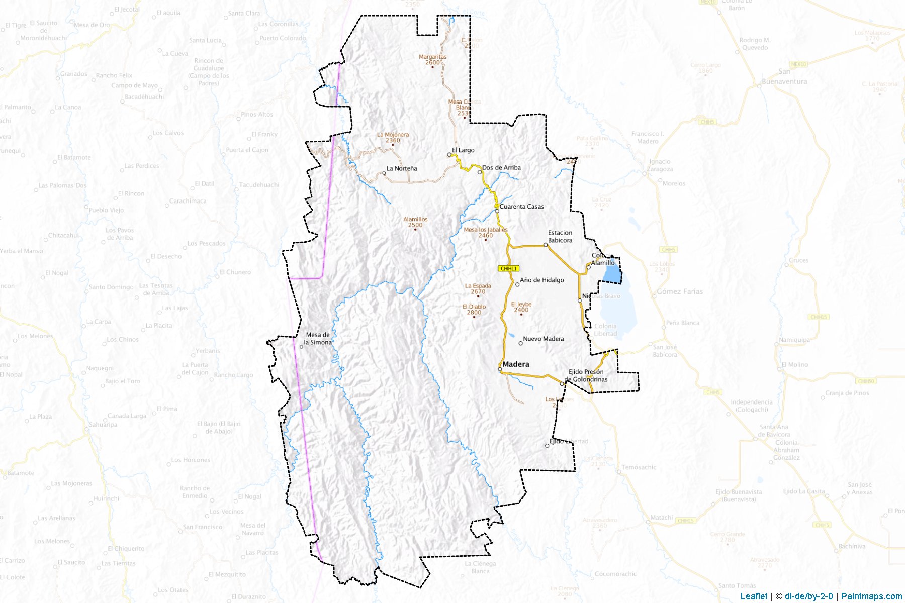 Madera (Chihuahua) Map Cropping Samples-1