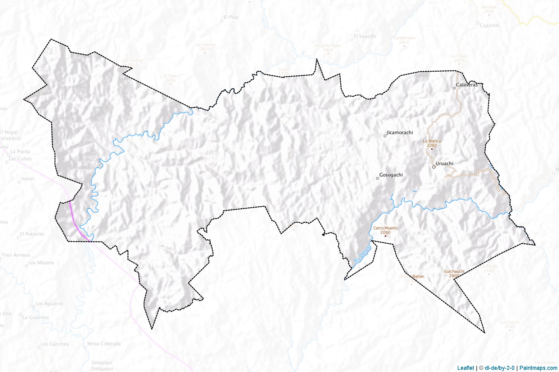 Muestras de recorte de mapas Uruachi (Chihuahua)-1