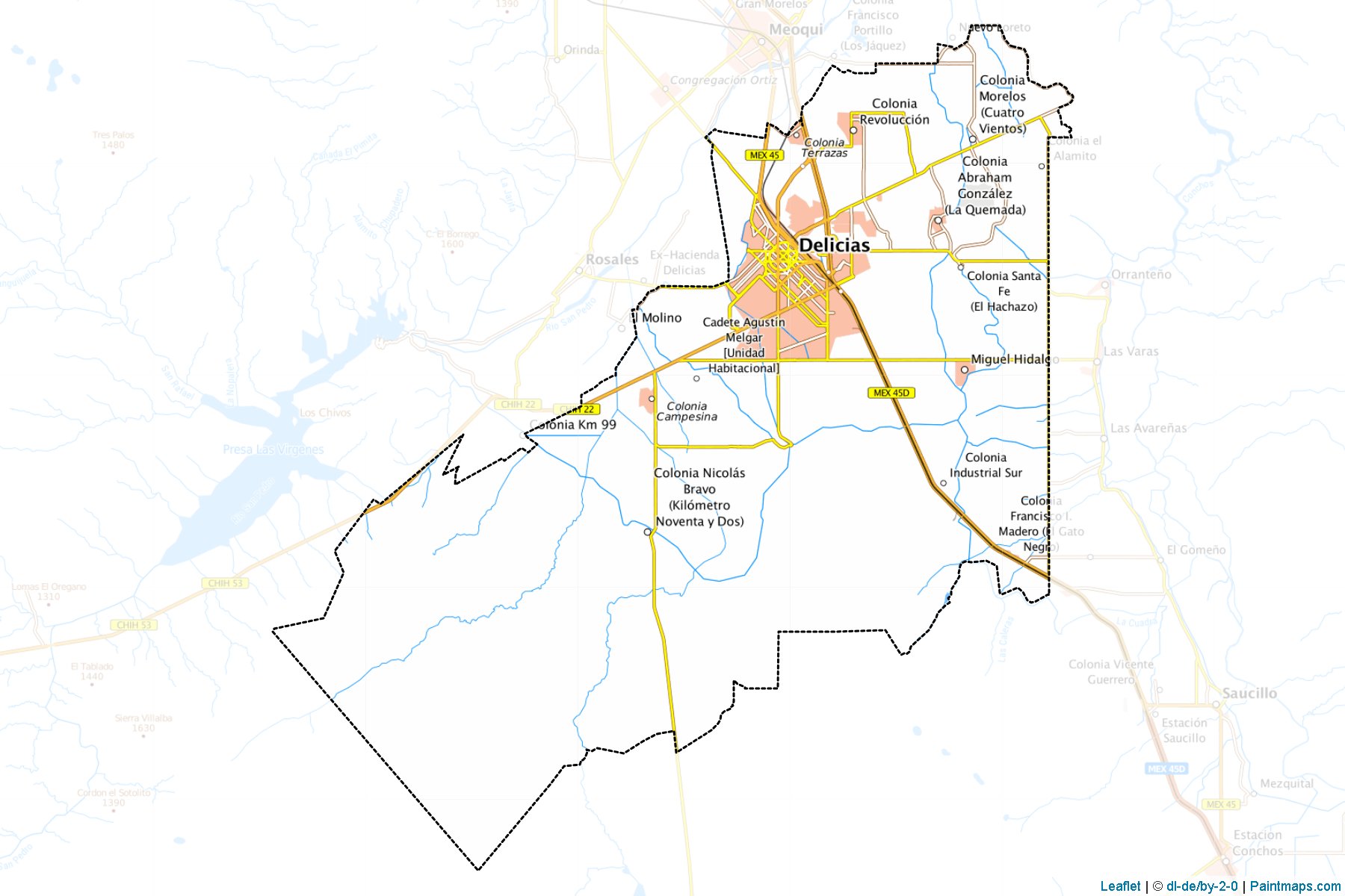 Delicias (Chihuahua) Map Cropping Samples-1