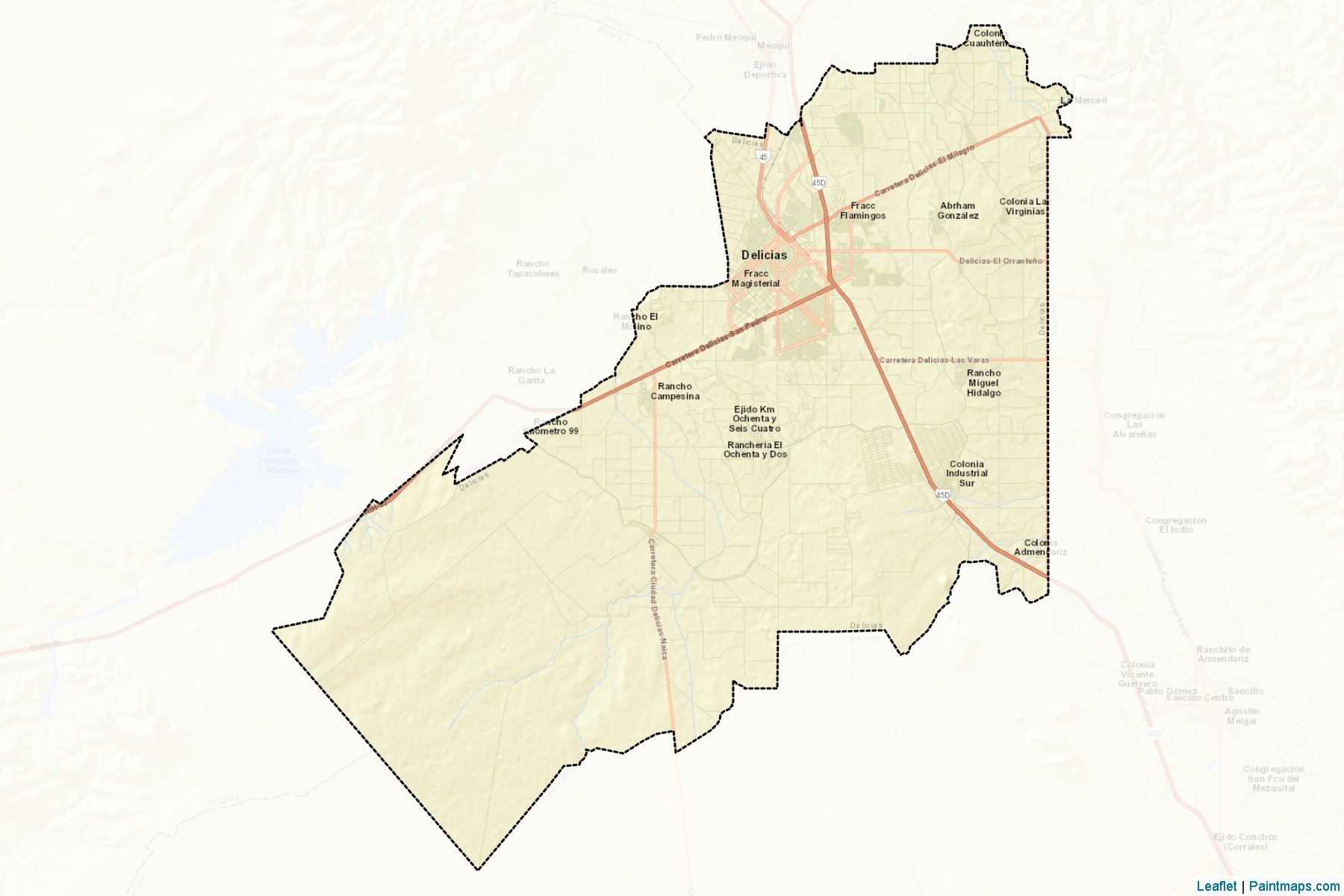 Delicias (Chihuahua) Map Cropping Samples-2