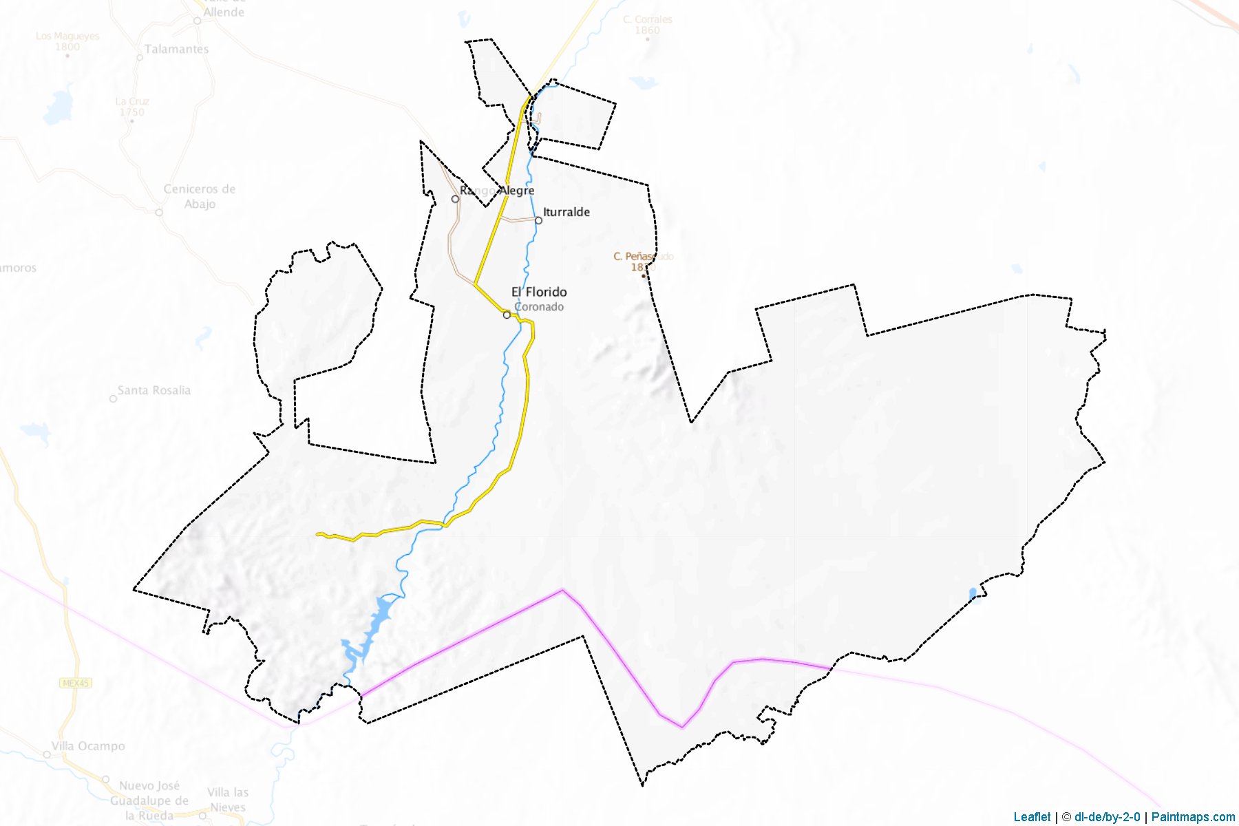 Muestras de recorte de mapas Coronado (Chihuahua)-1