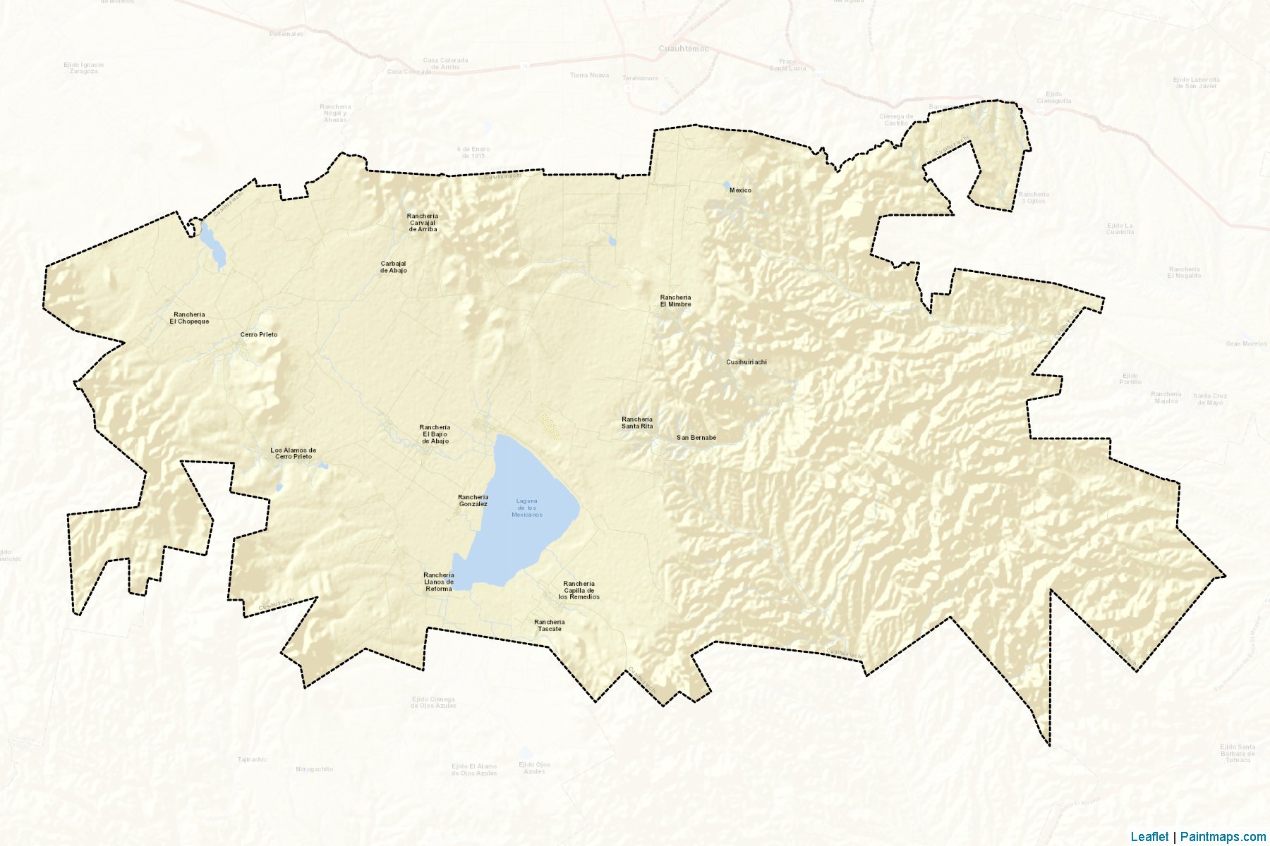 Muestras de recorte de mapas Cusihuiriachi (Chihuahua)-2