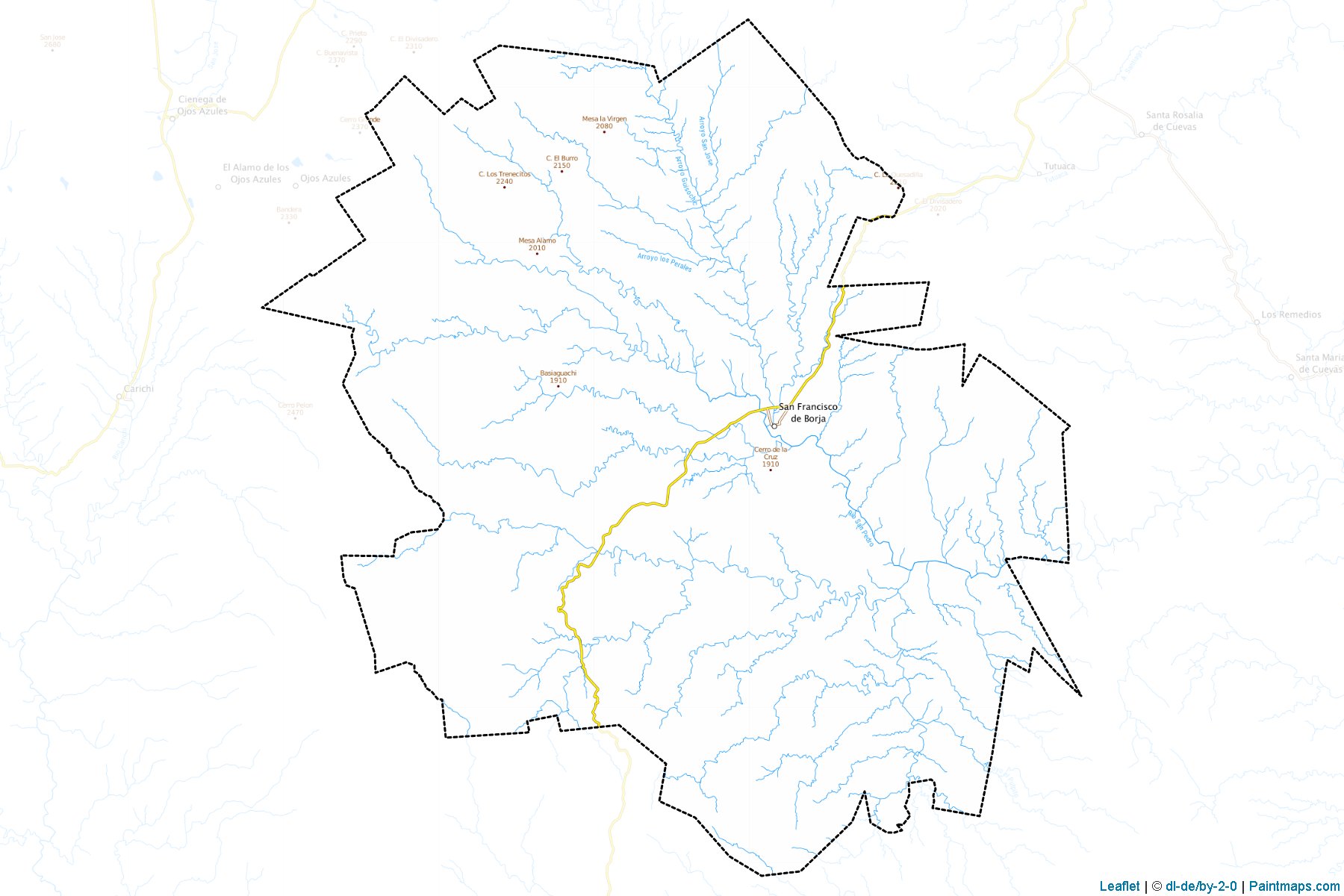 Muestras de recorte de mapas San Francisco de Borja (Chihuahua)-1