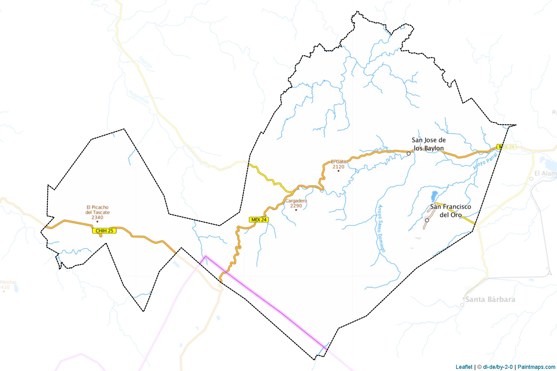 Muestras de recorte de mapas San Francisco del Oro (Chihuahua)-1