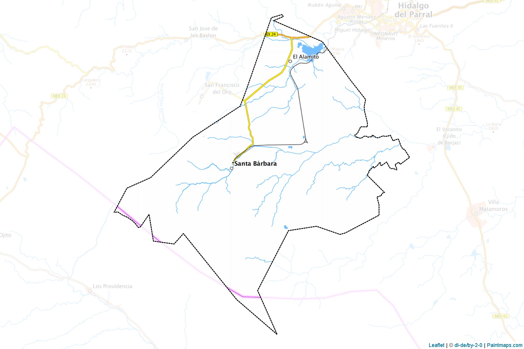 Muestras de recorte de mapas Santa Bárbara (Chihuahua)-1