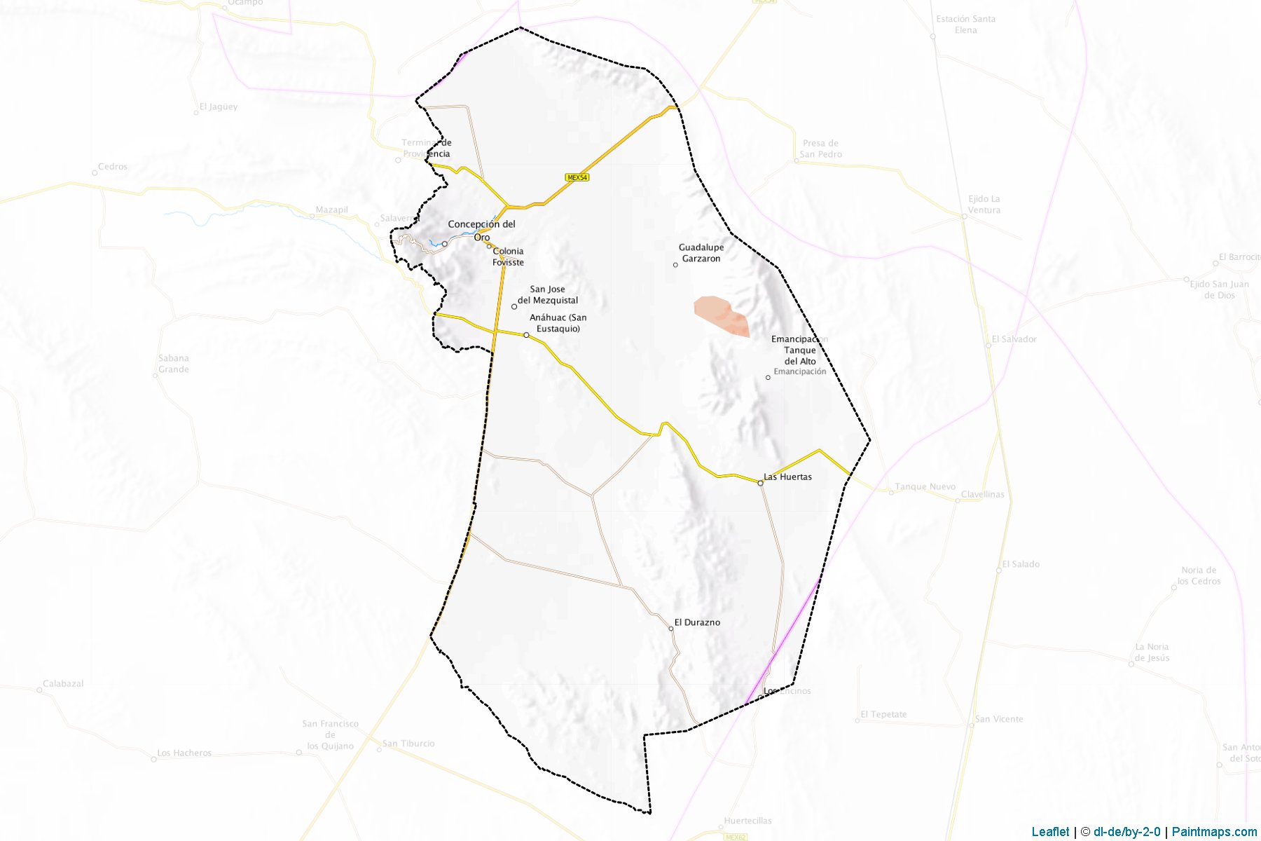 Muestras de recorte de mapas Concepción del Oro (Zacatecas)-1