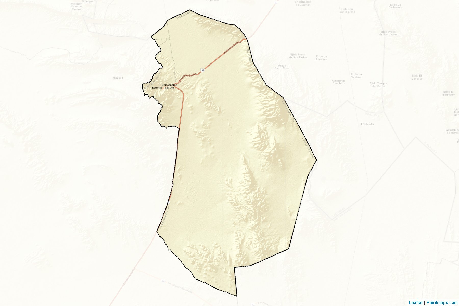 Muestras de recorte de mapas Concepción del Oro (Zacatecas)-2