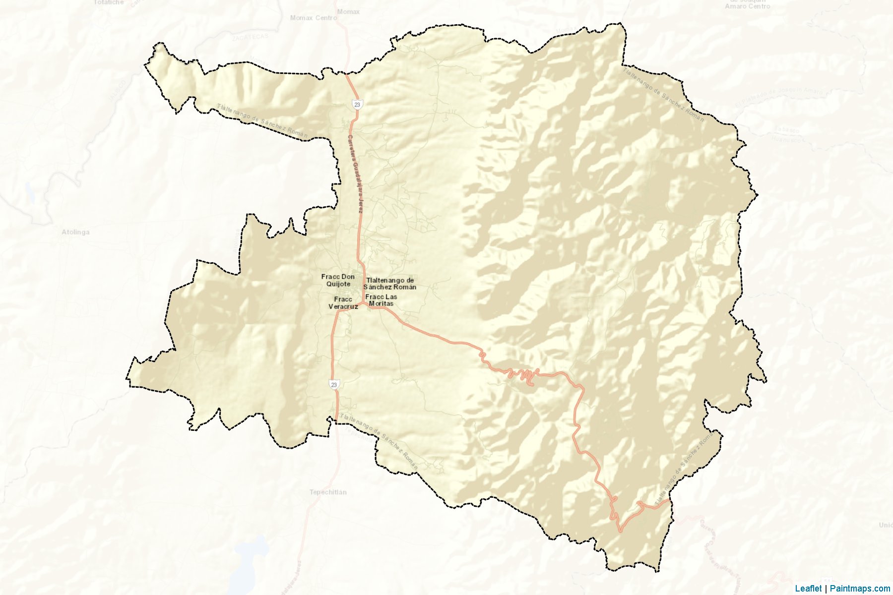 Muestras de recorte de mapas Tlaltenango de Sánchez Román (Zacatecas)-2