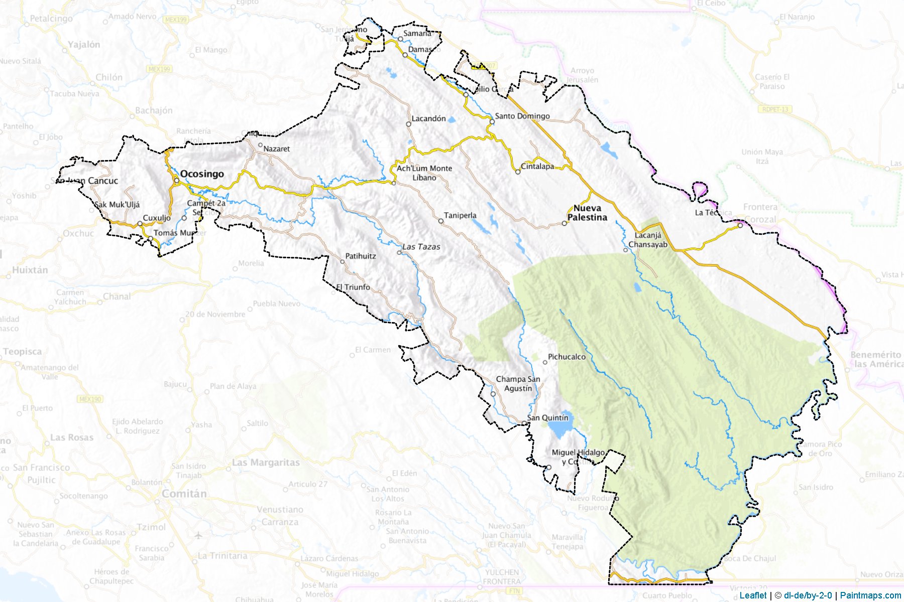 Ocosingo (Chiapas) Haritası Örnekleri-1