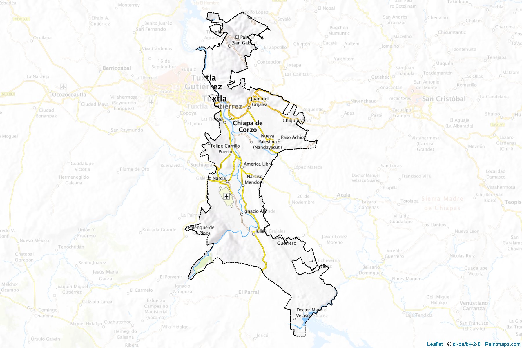 Muestras de recorte de mapas Chiapa de Corzo (Chiapas)-1