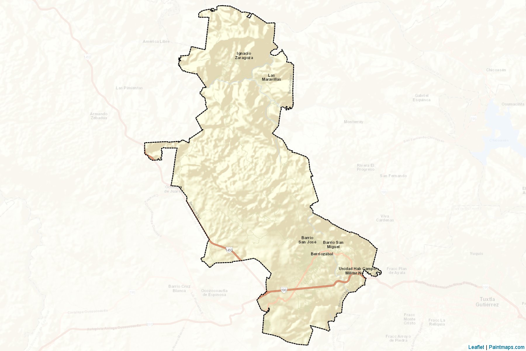 Muestras de recorte de mapas Berriozábal (Chiapas)-2