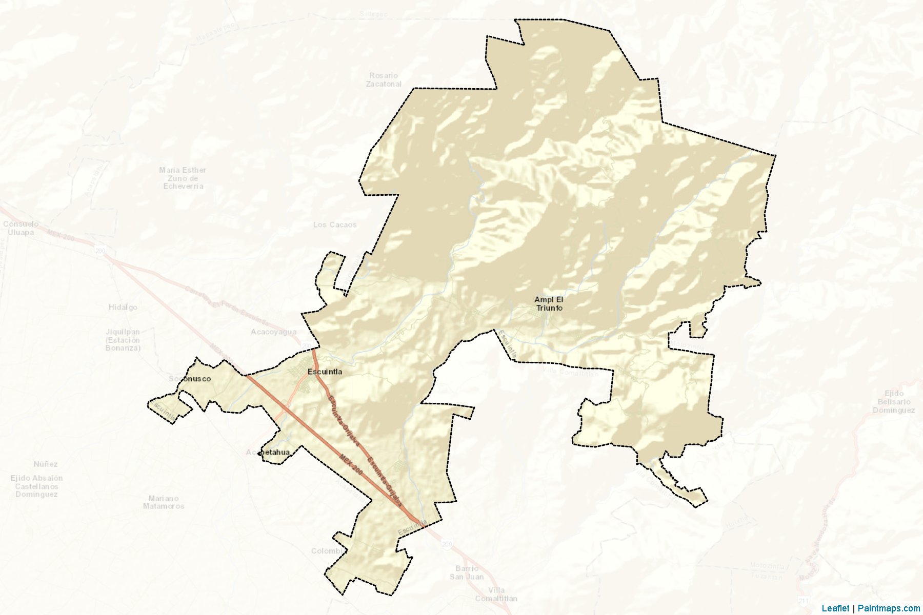 Muestras de recorte de mapas Escuintla (Chiapas)-2