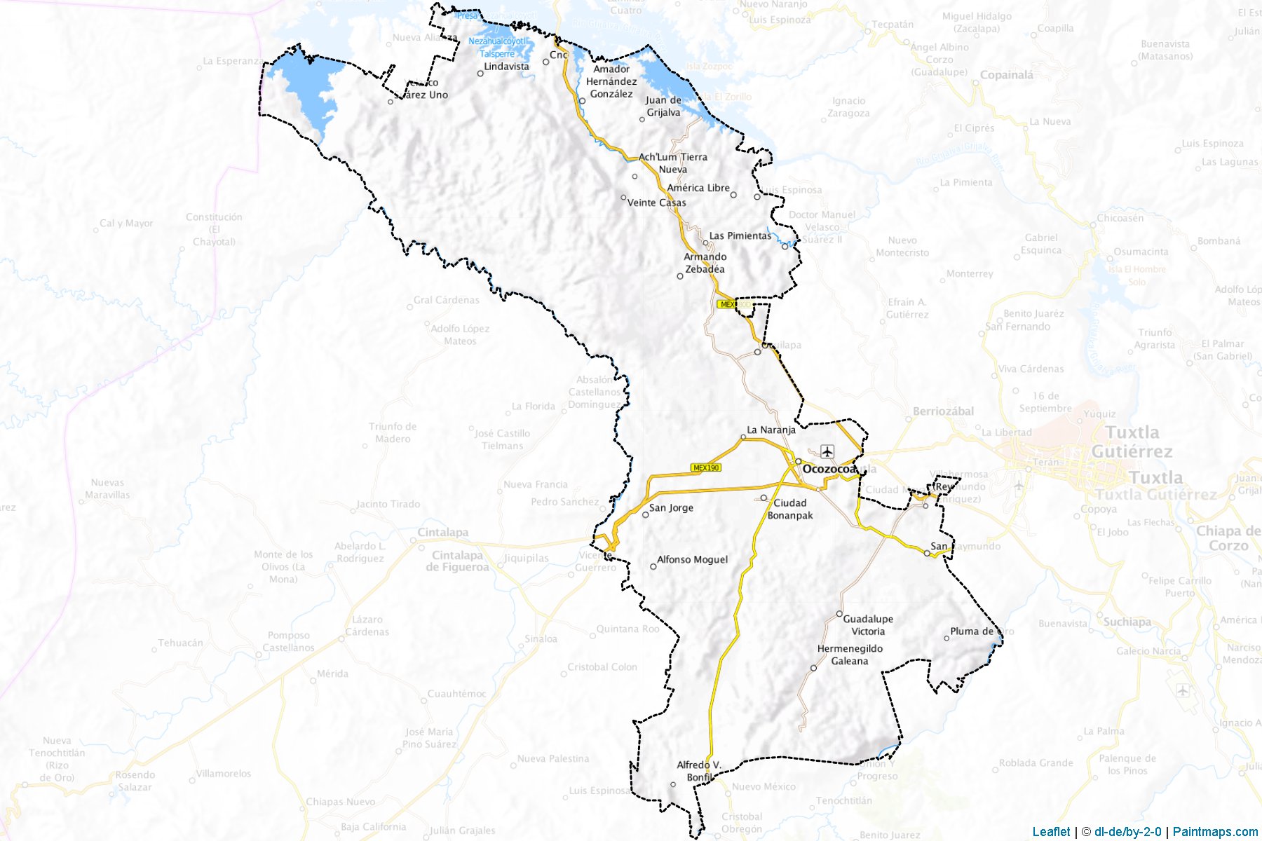 Ocozocoautla de Espinosa (Chiapas) Map Cropping Samples-1