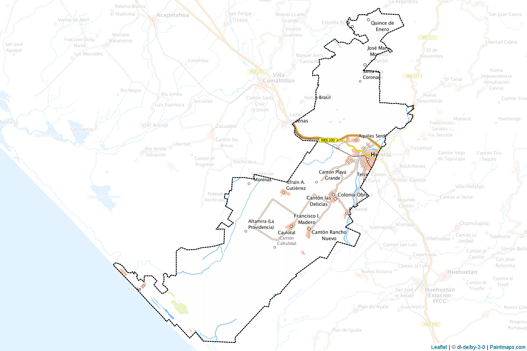 Huixtla (Chiapas) Map Cropping Samples-1