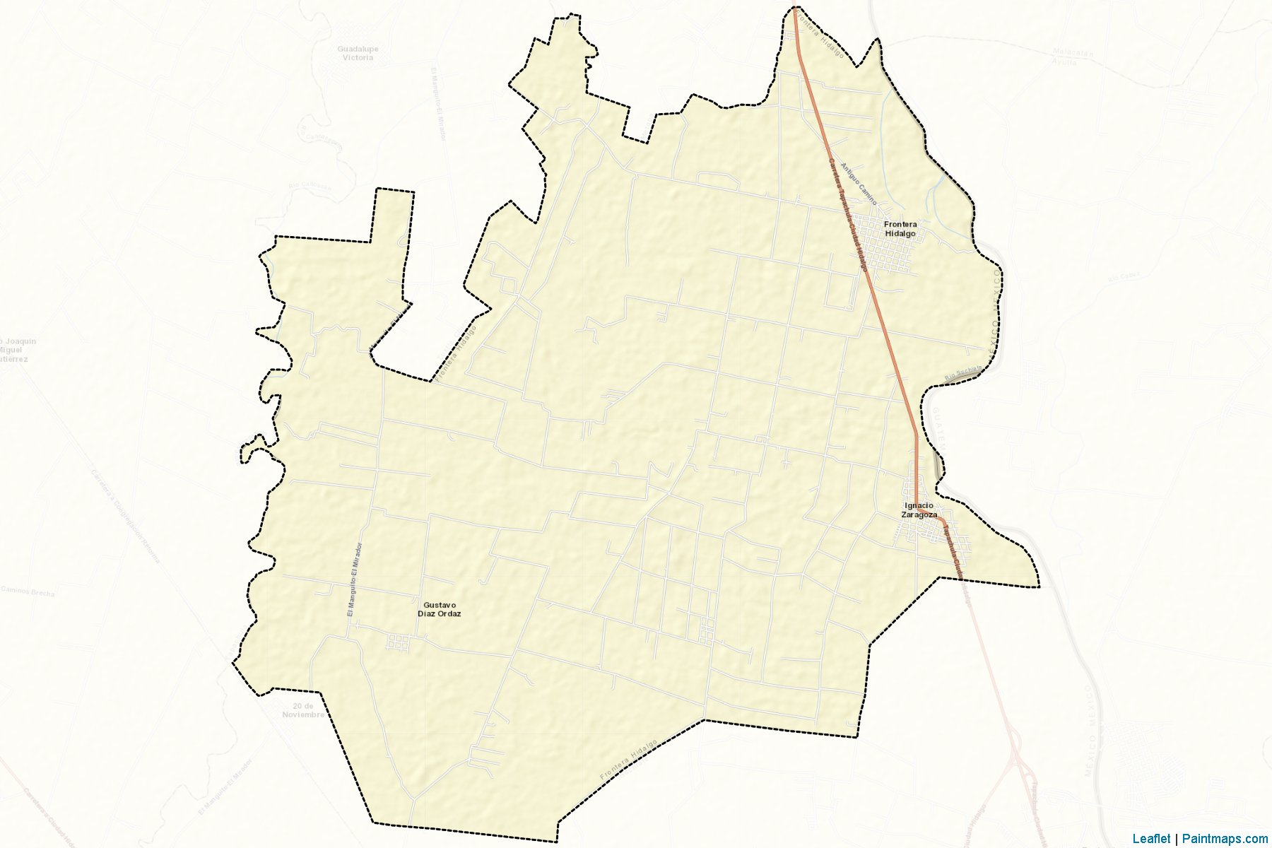 Frontera Hidalgo (Chiapas) Map Cropping Samples-2